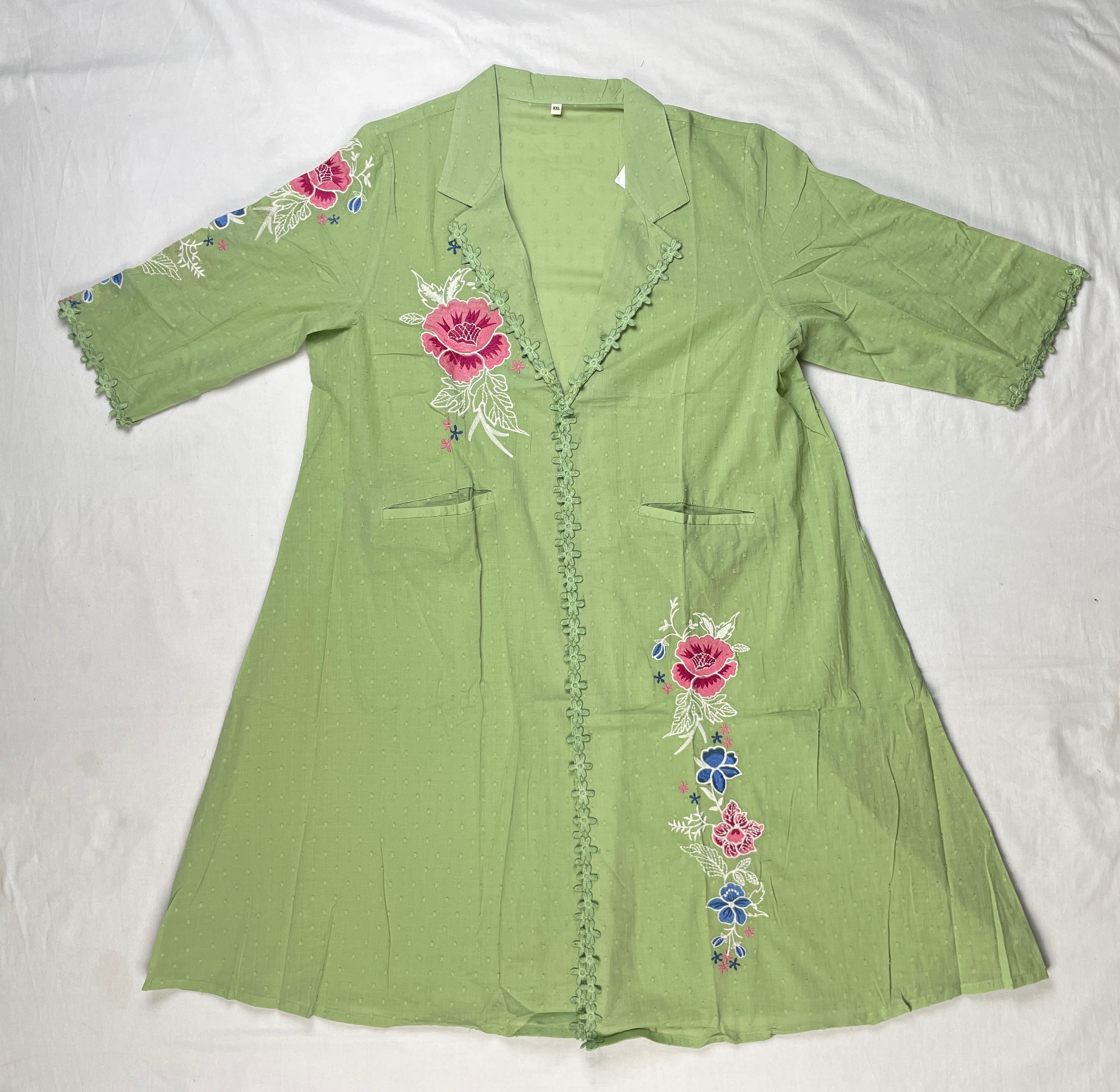 Pure Cotton 2 piece kurthi set with a coat