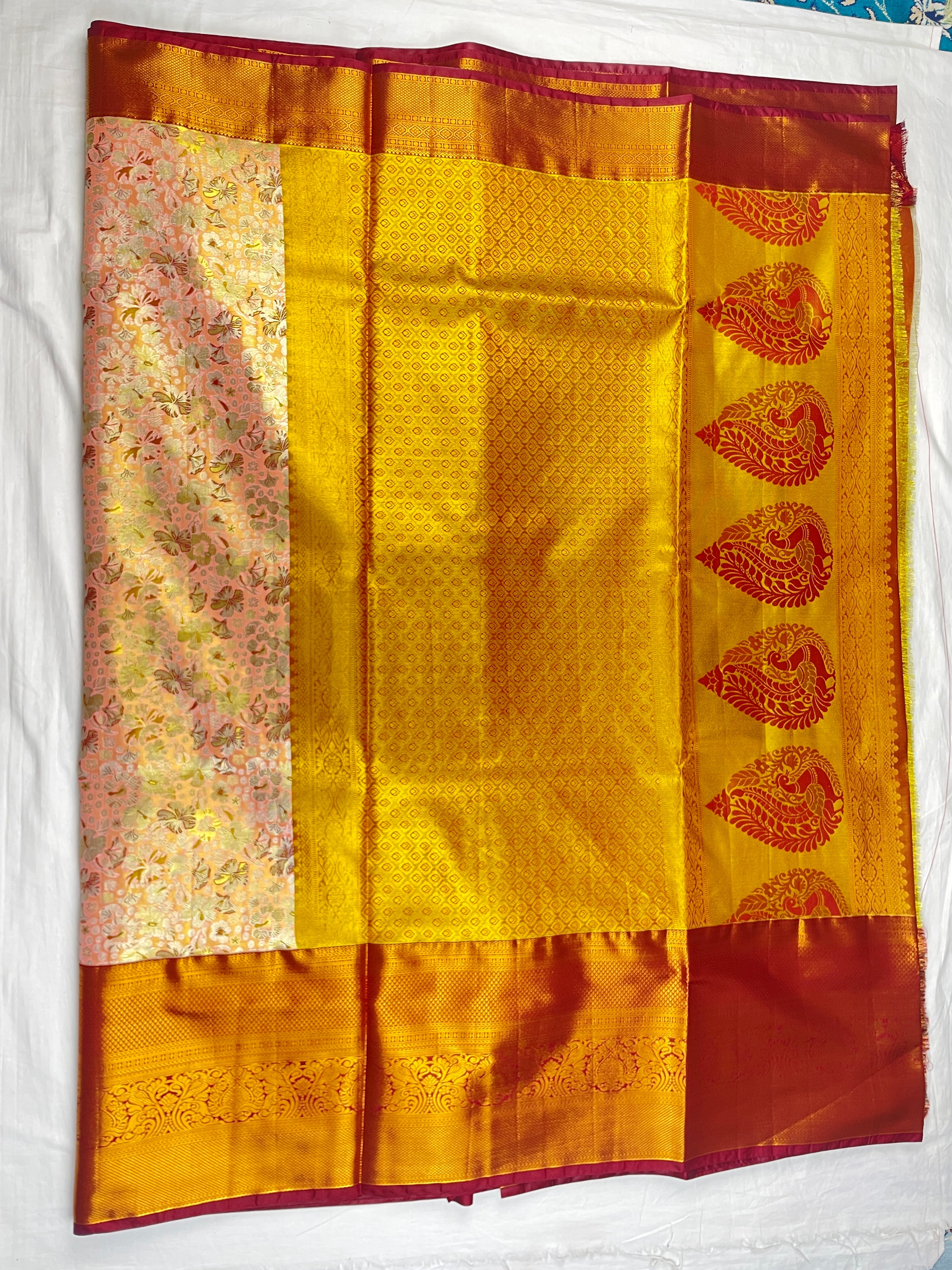 Semi pattu Tissue Bridal Saree