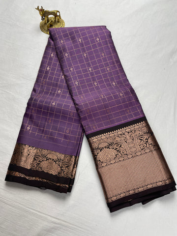 Vintage Checks Kanchipattu Saree