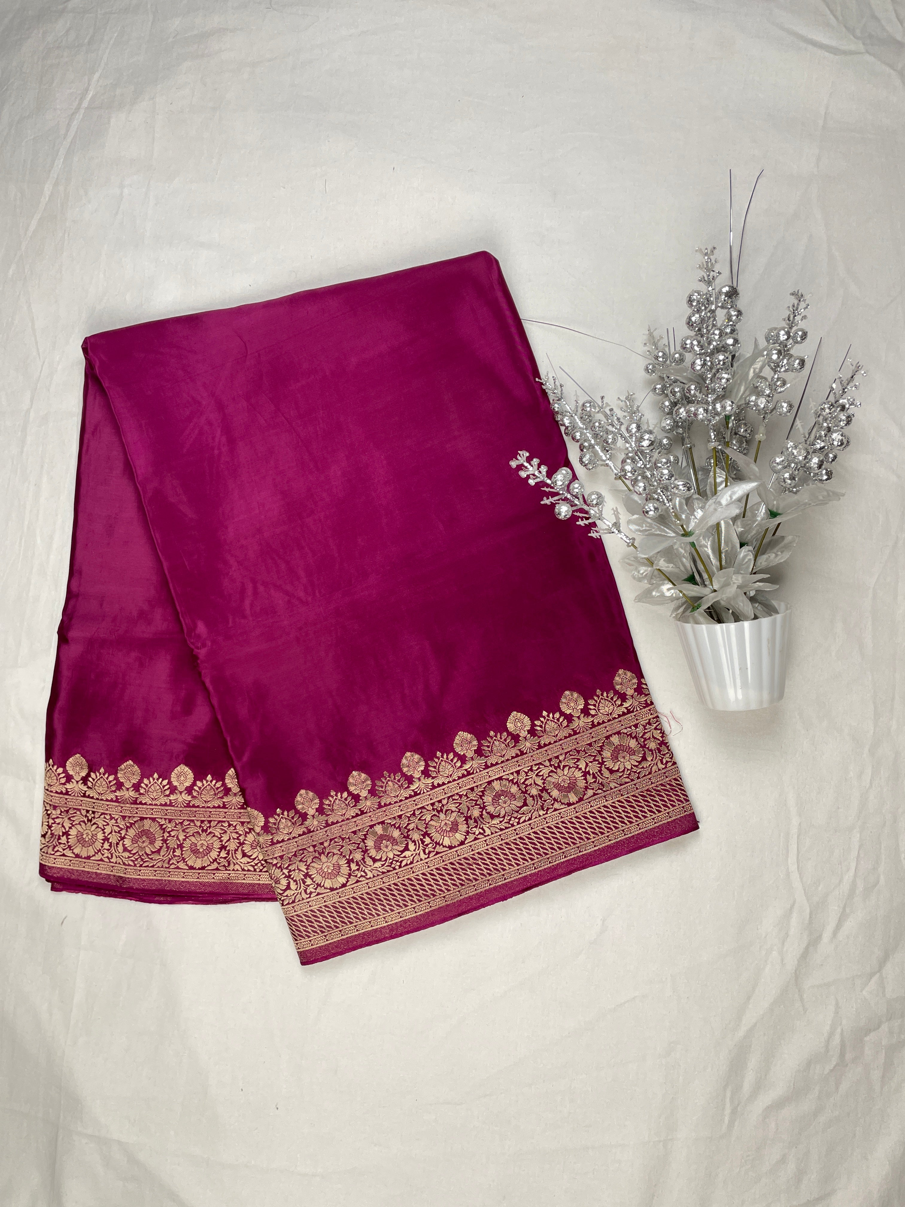 Russian silk Party ware saree.