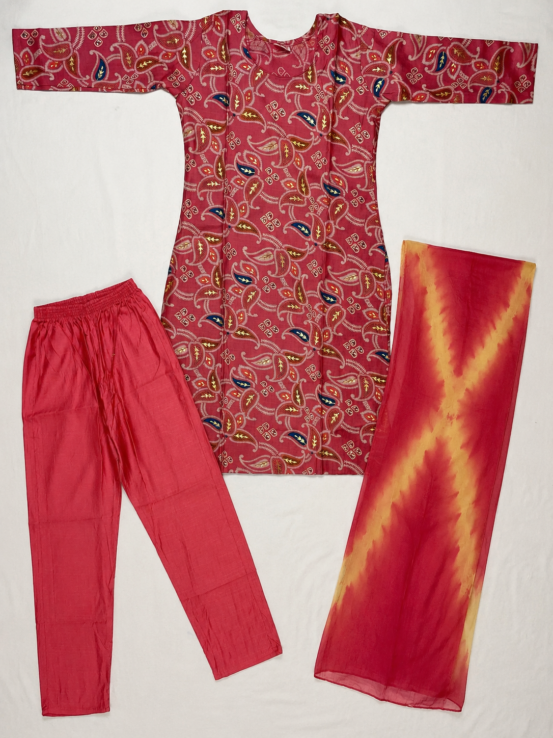 Cotton 3 piece kurti set