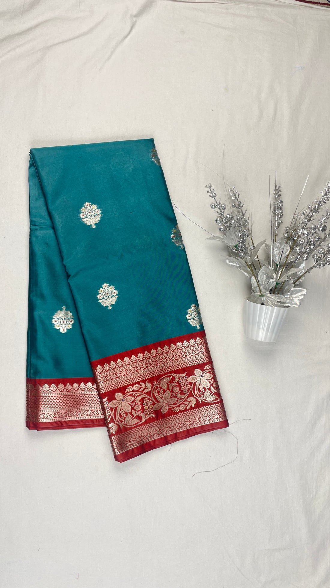 Banarasi Katan soft silk saree chunri Buti