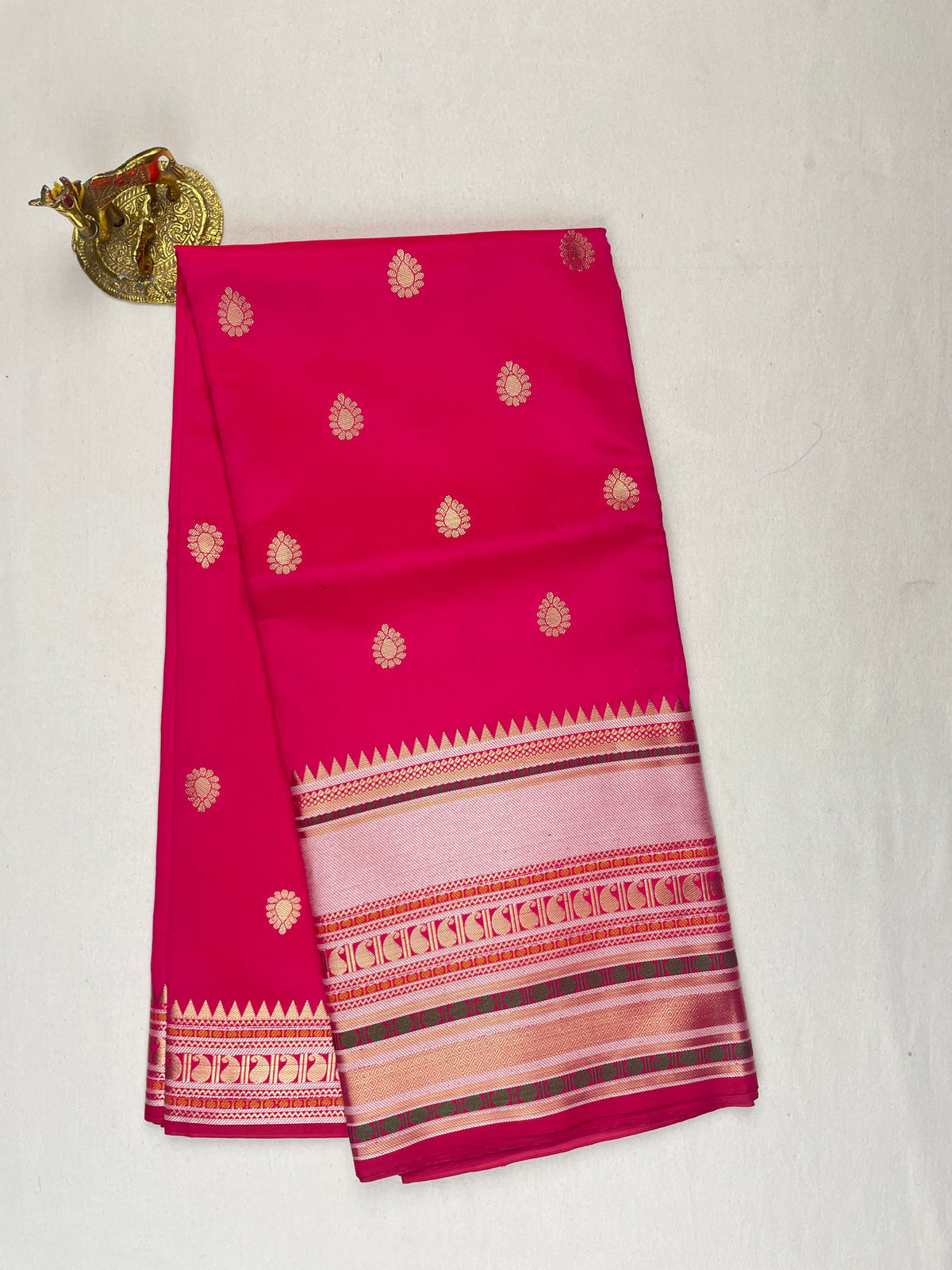 Long Border banarasi Semi Katan silk saree