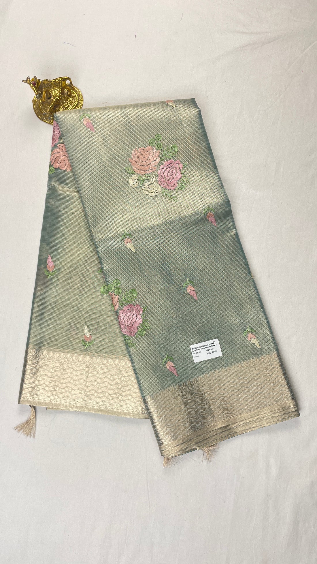 Banarasi Fancy Tissue Embroidery work saree