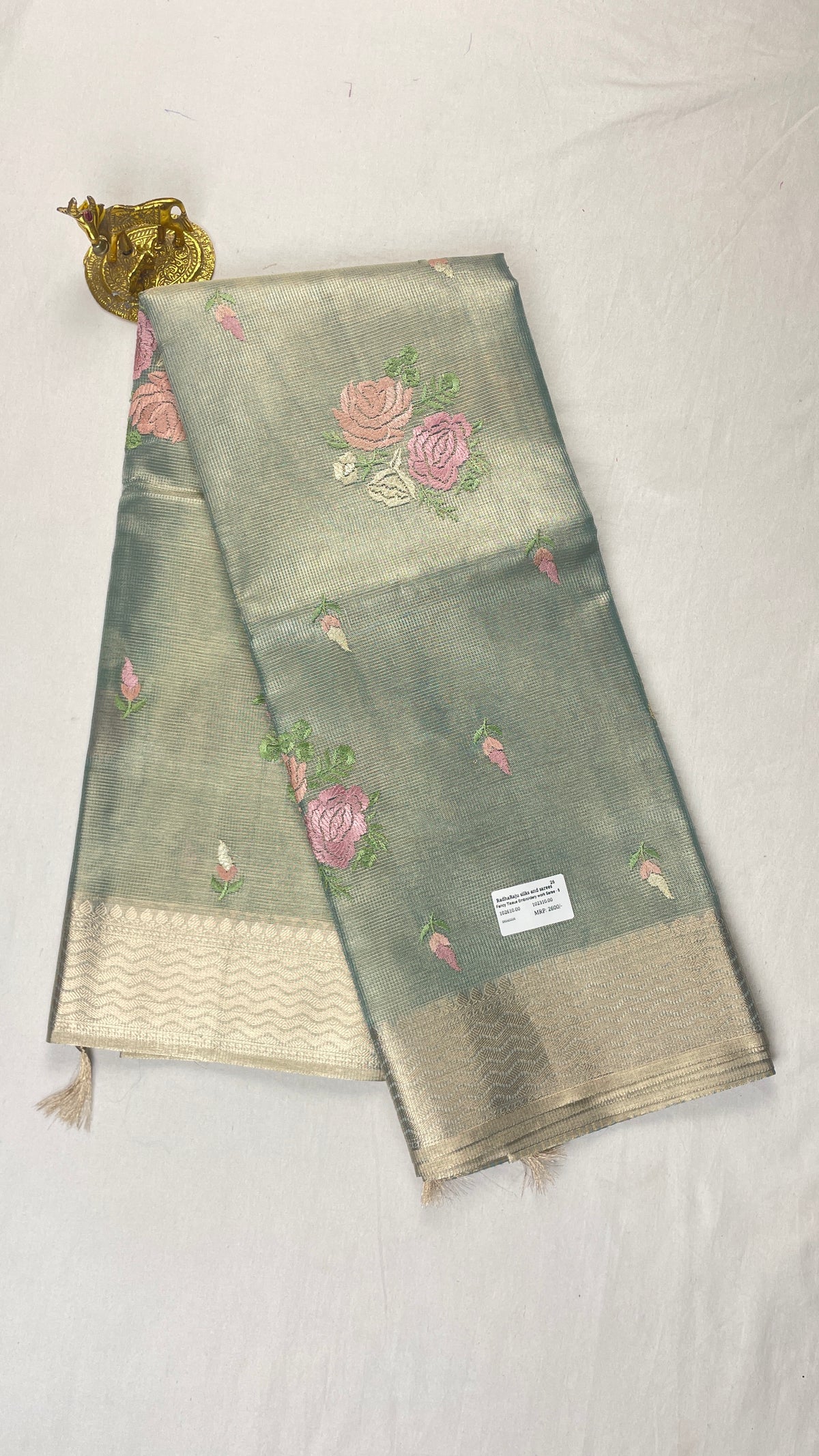 Banarasi Fancy Tissue Embroidery work saree