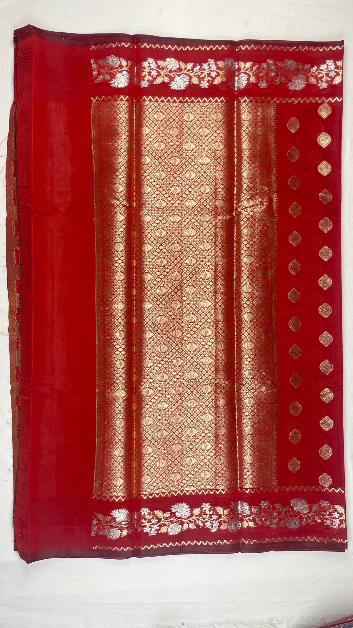 Dyeable katan Dupion Silk saree