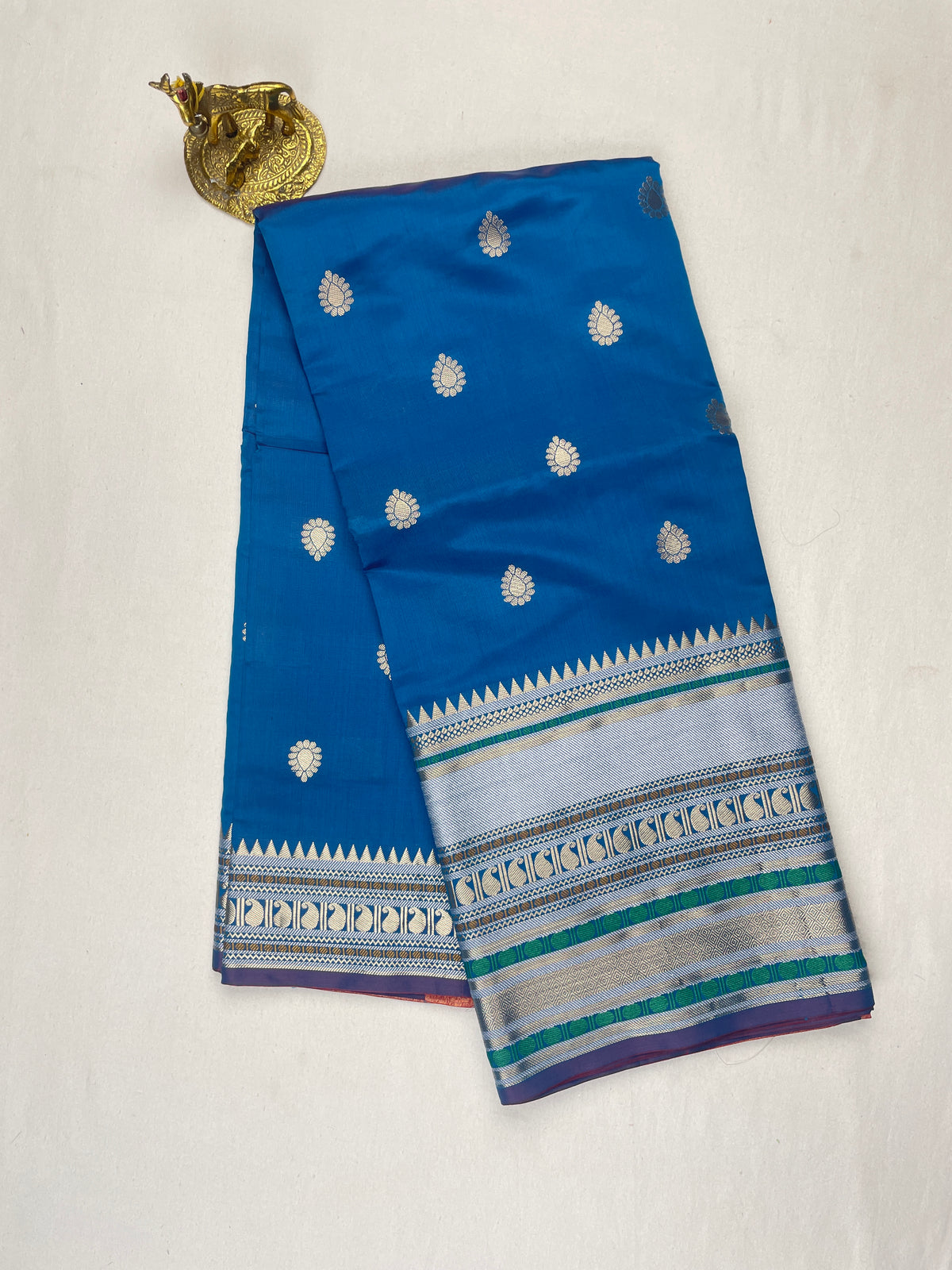 Long Border banarasi Semi Katan silk saree