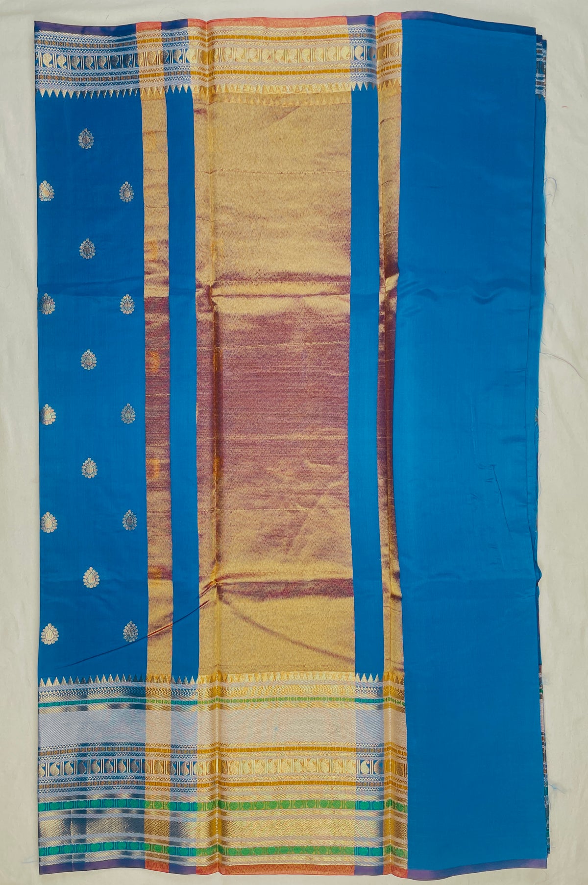 Long Border banarasi Semi Katan silk saree