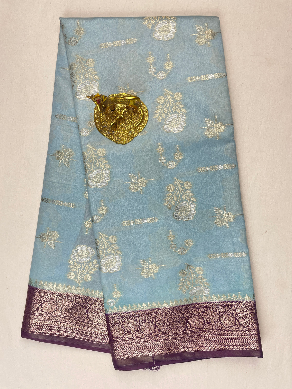 Banarasi Dyeable katan Dupion Silk saree
