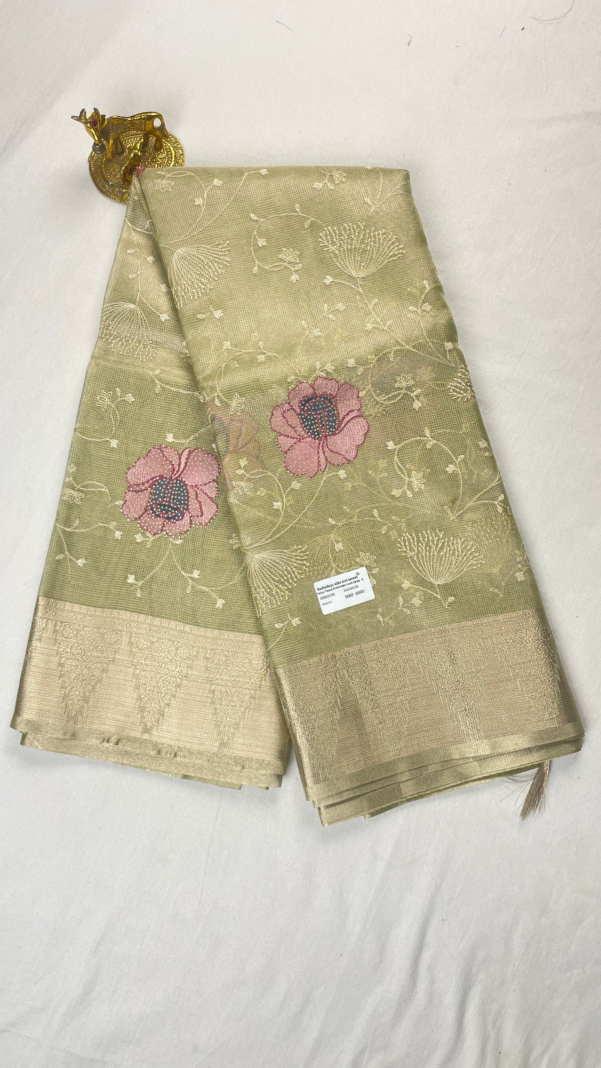 Banarasi Fancy Tissue Embroidery work saree