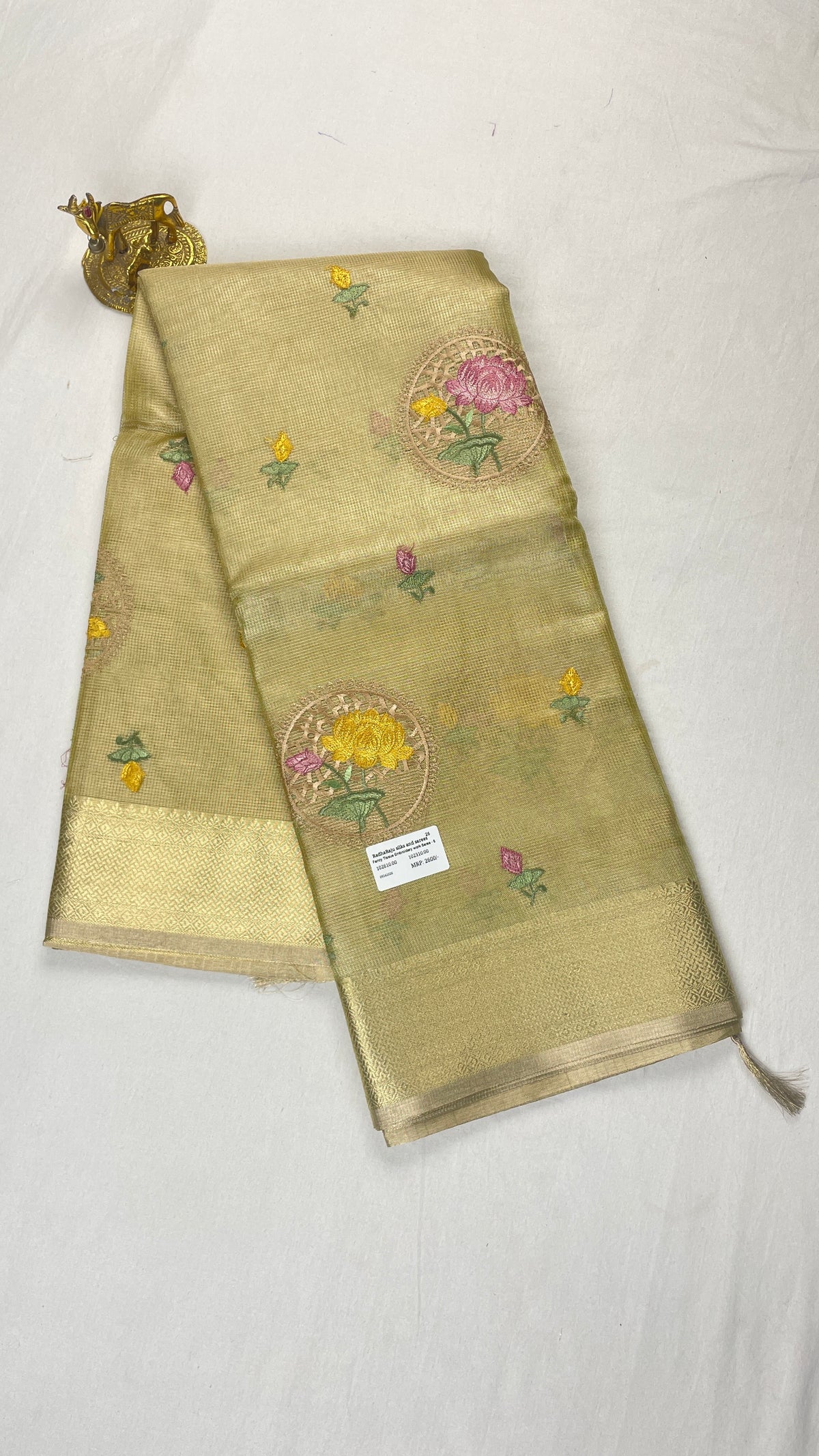 Banarasi Fancy Tissue Embroidery work saree