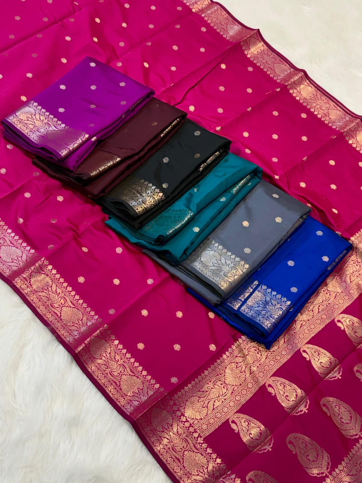 Premium Banarasi Semi katan silk Soft Saree
