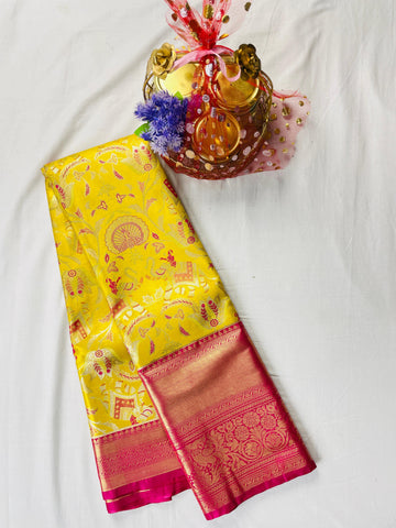 Mini Kanchipattu Bridal Tissue Saree