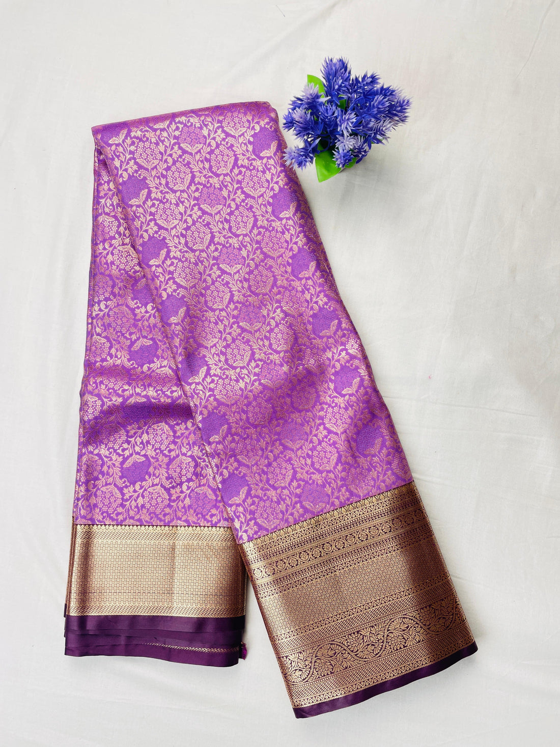 Mini Kanchi Pattu Bridal Tissue Saree