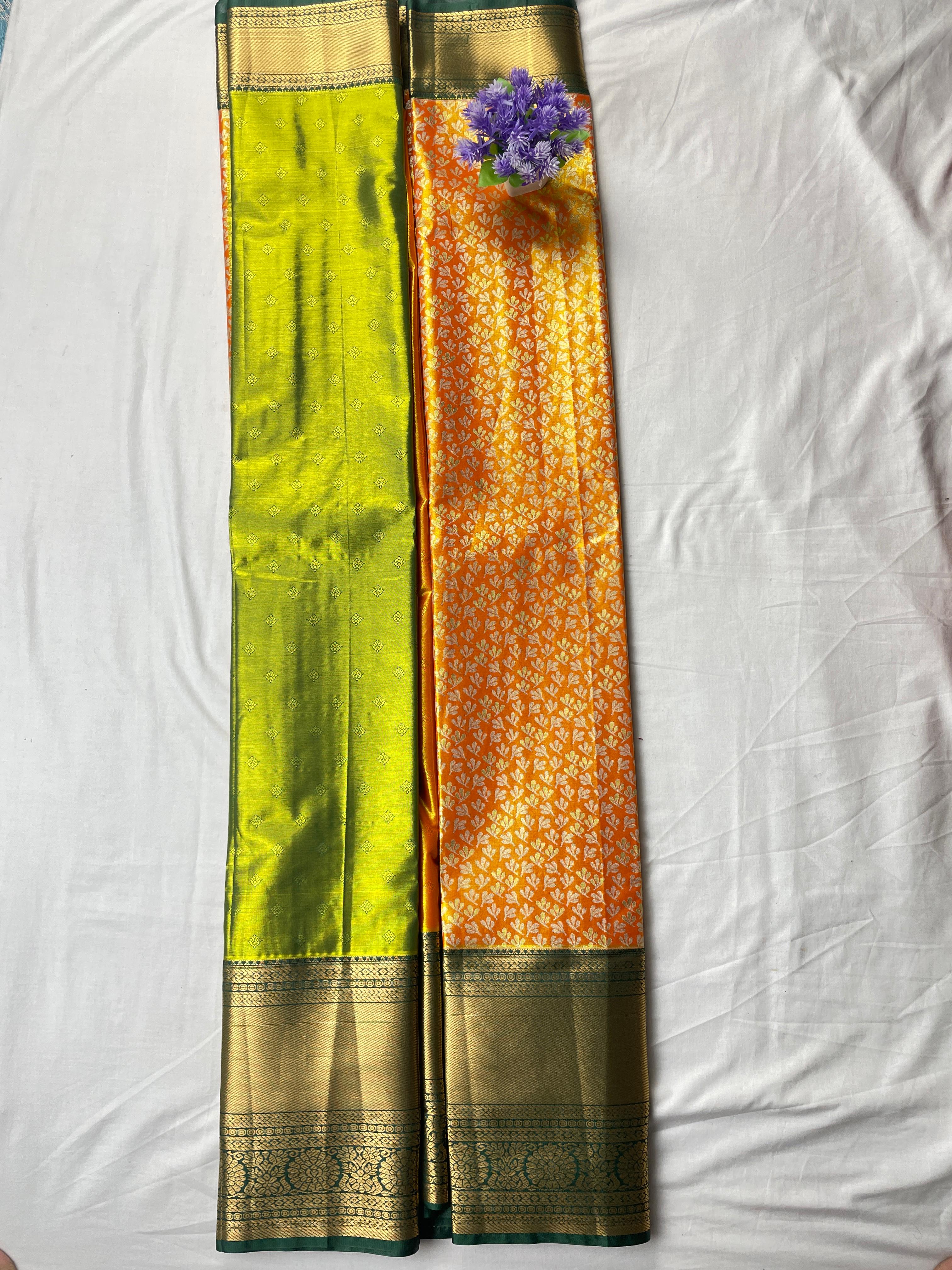 Mini Kanchi Pattu Bridal Tissue Saree