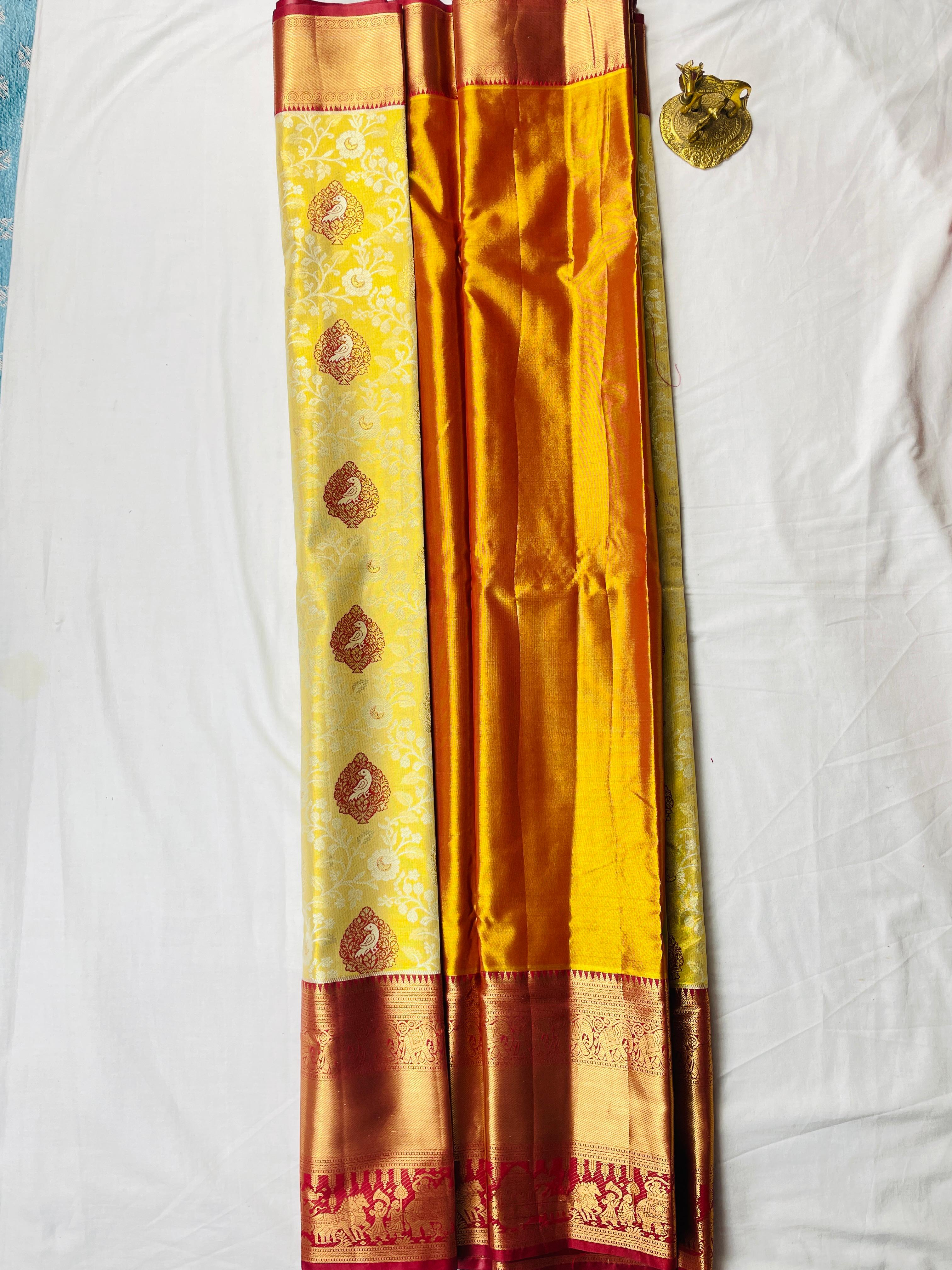 Mini Kanchi Pattu Bridal Sarres