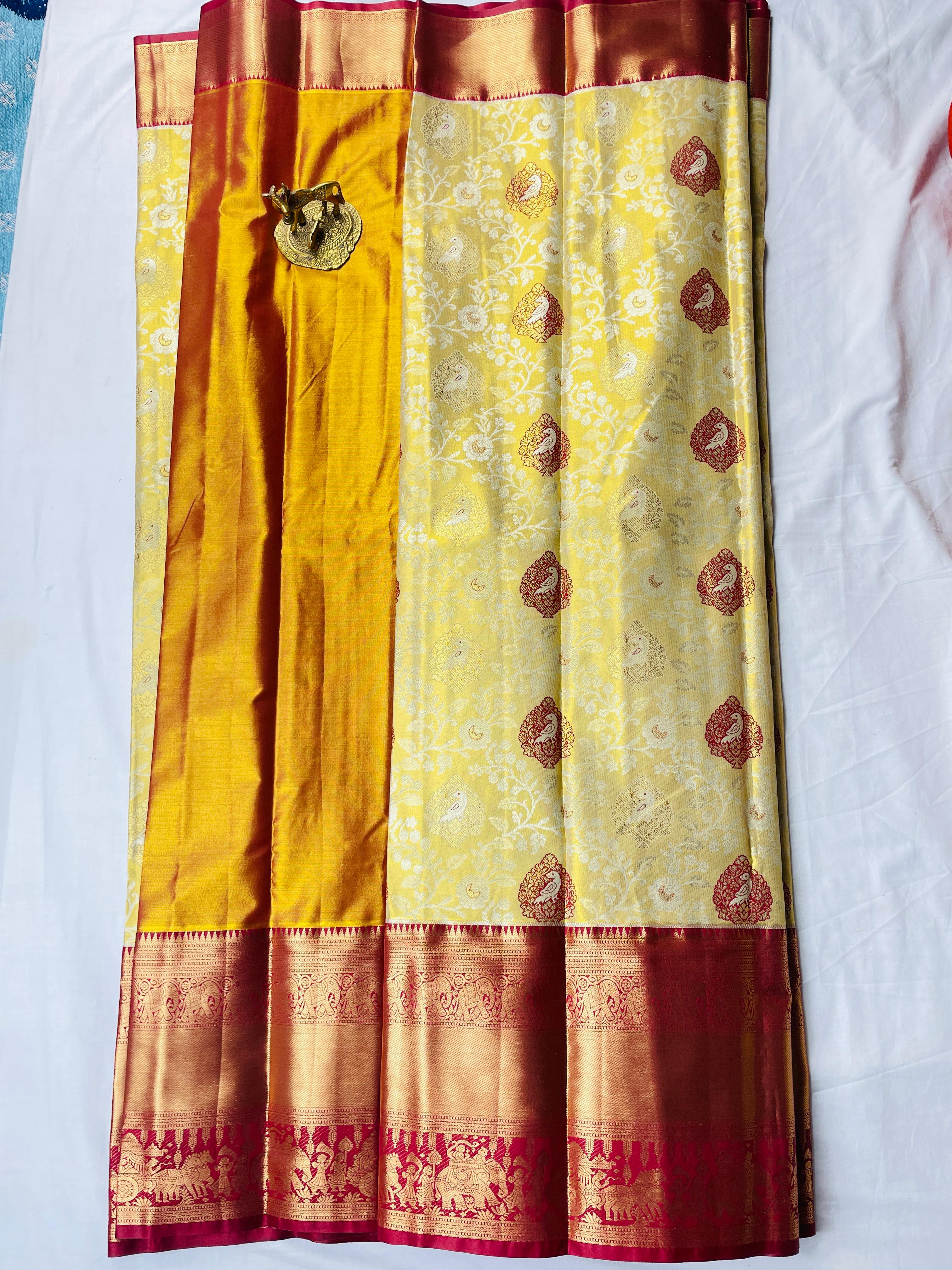 Mini Kanchi Pattu Bridal Sarres
