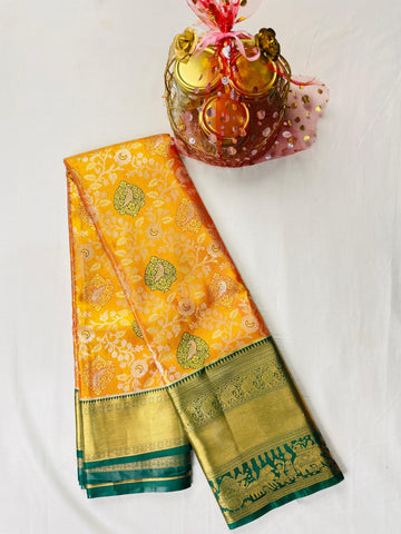 Mini Kanchipattu Bridal Tissue Saree