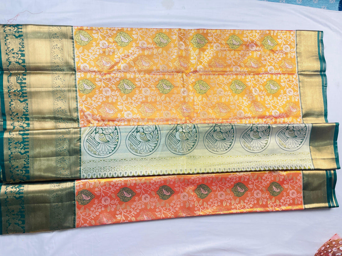 Mini Kanchipattu Bridal Tissue Saree