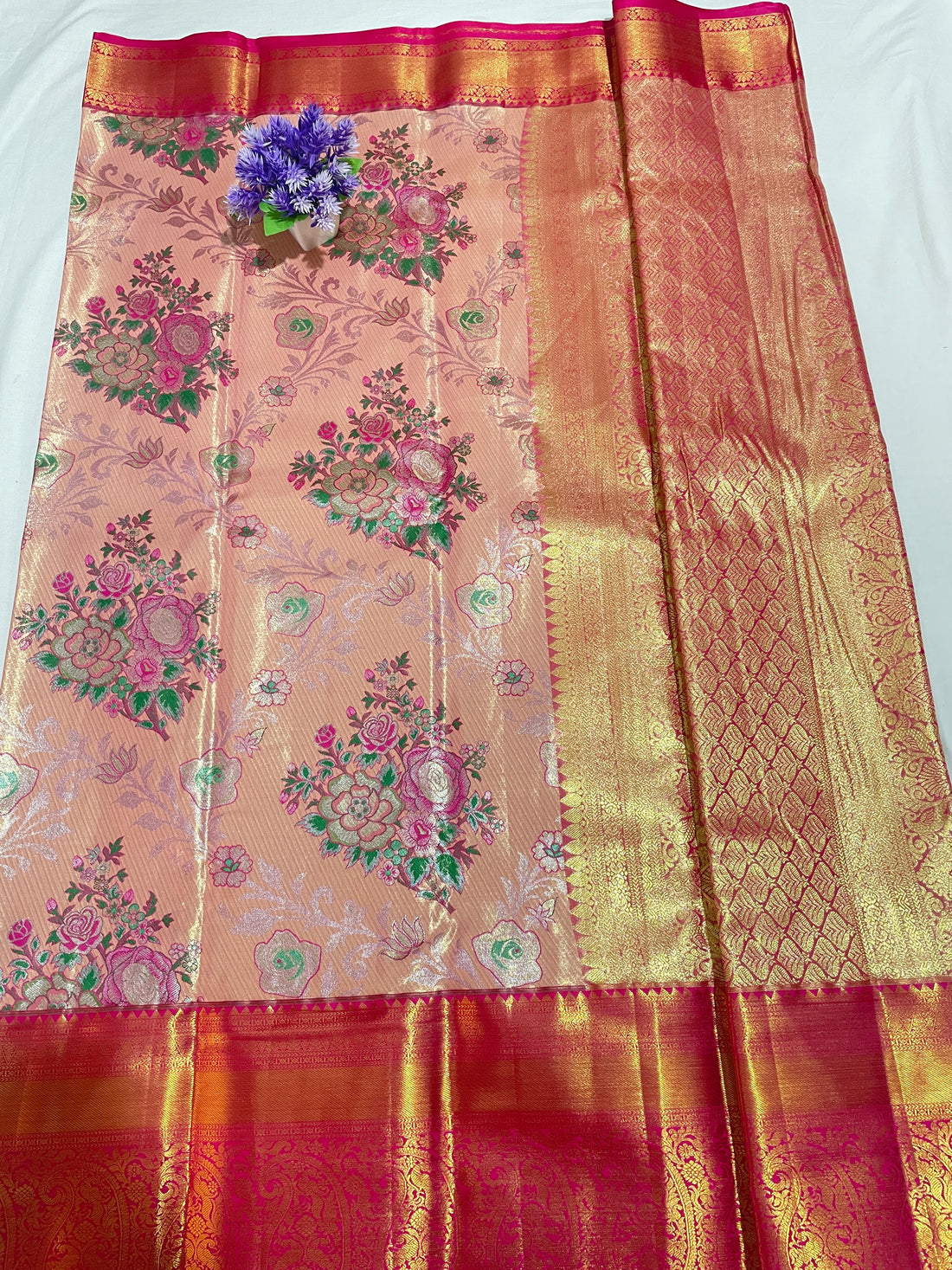 Mini Kanchi Pattu Bridal Tissues Sarees