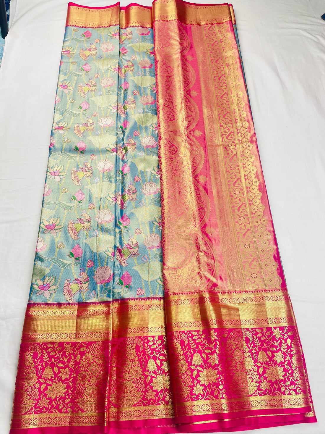 Mini Kanchi Pattu Bridal Tissue Saree
