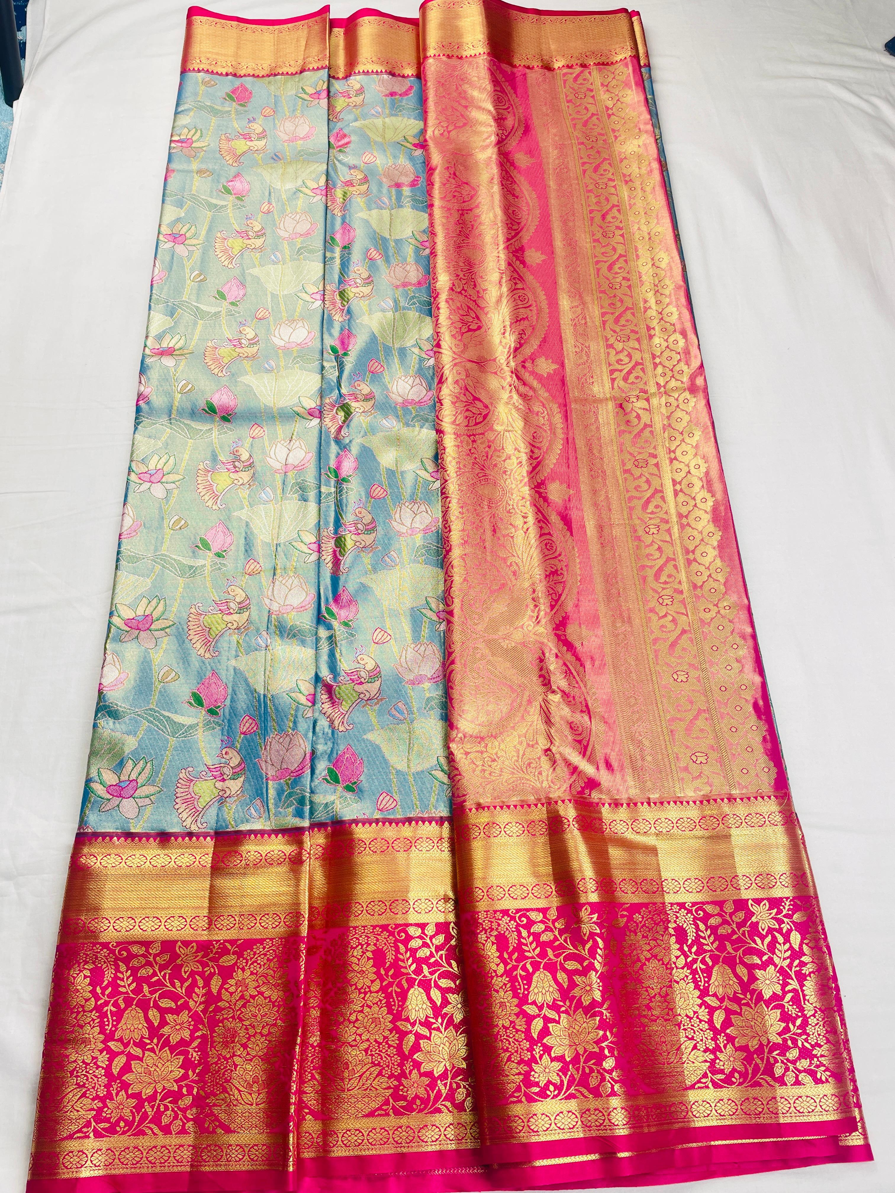 Mini Kanchi Pattu Bridal Tissue Saree