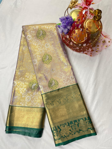 Mini Kanchipattu Bridal Tissue Saree