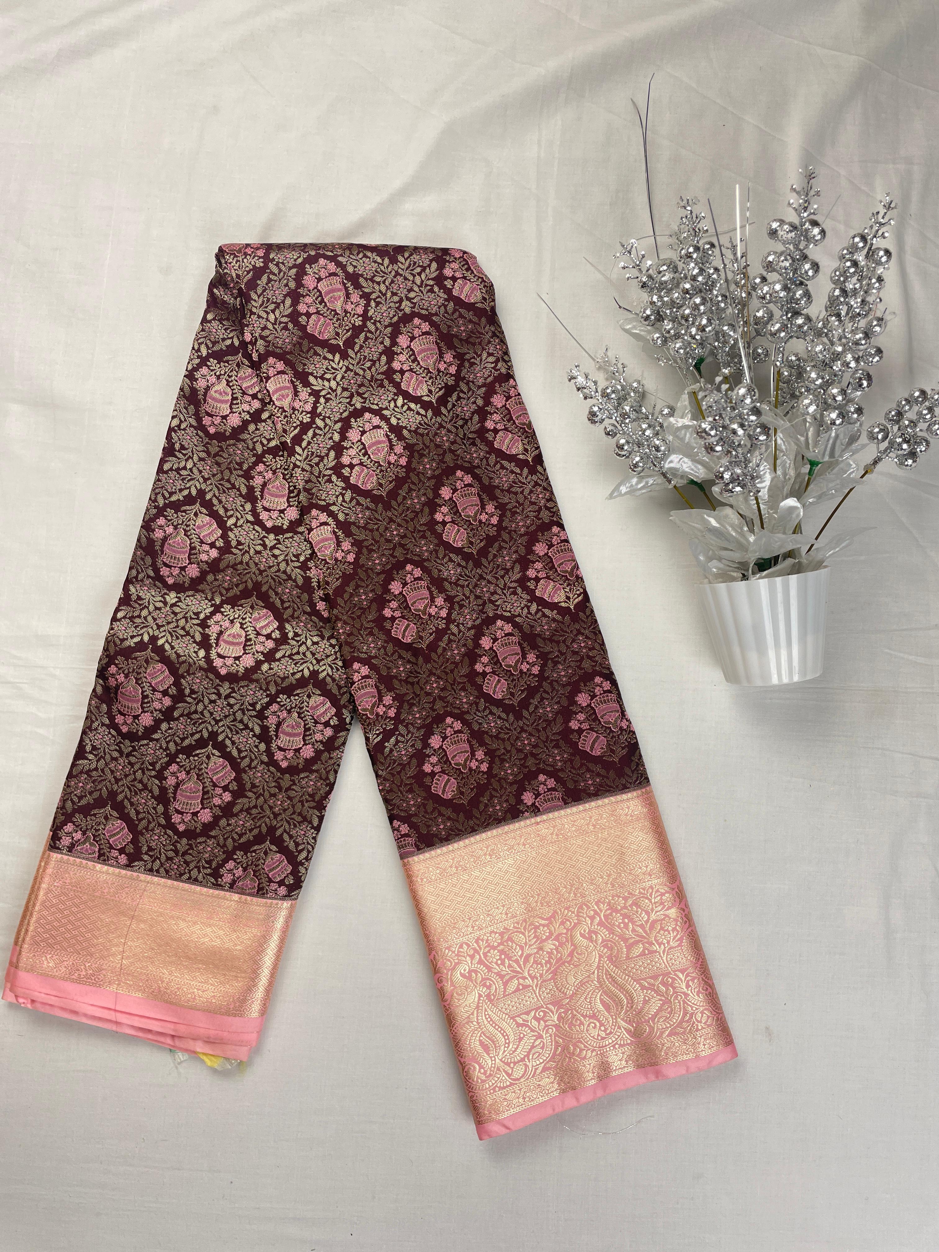 Mini Kanchi Pattu Bridal Tissue Saree