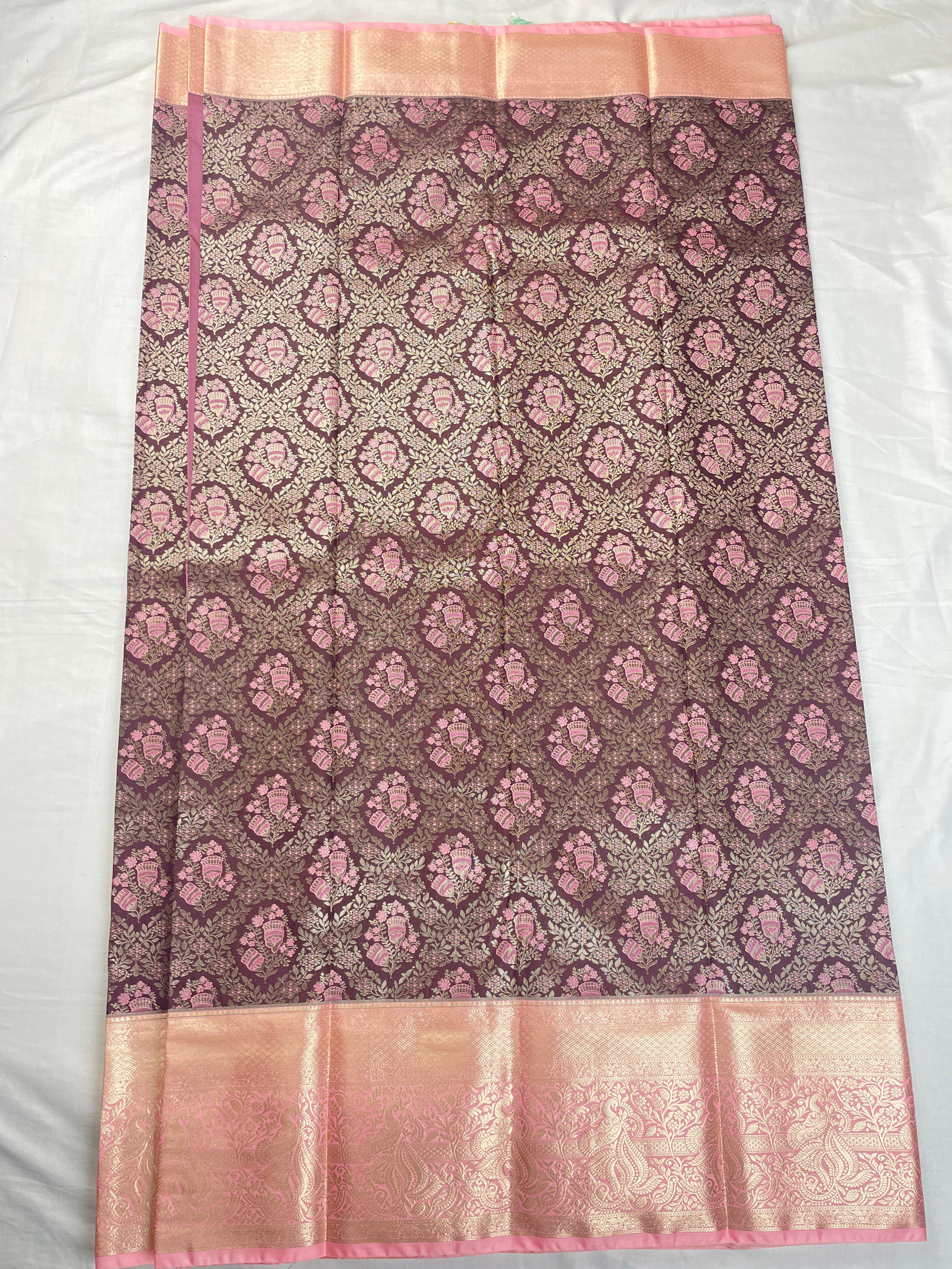 Mini Kanchi Pattu Bridal Tissue Saree