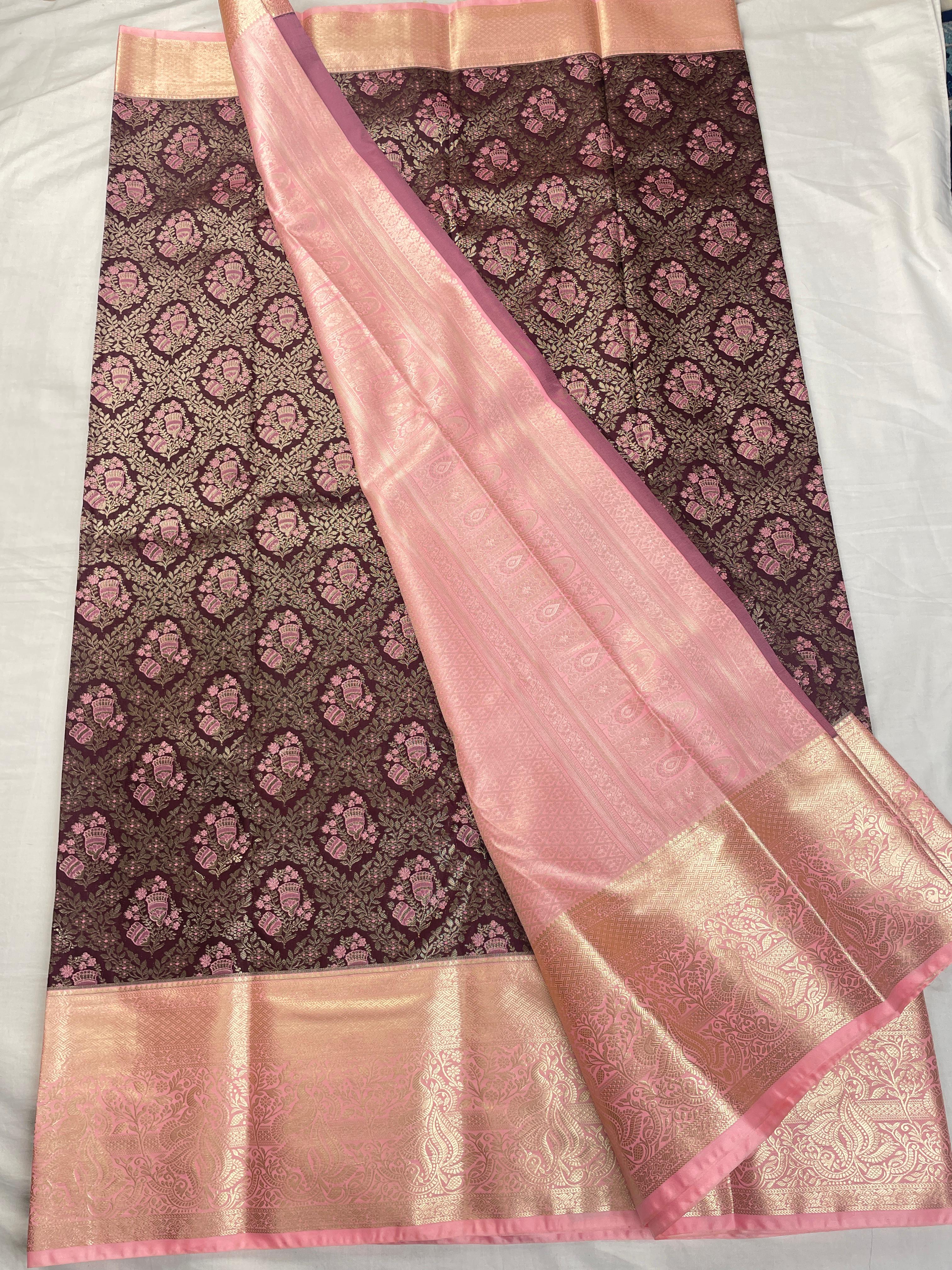 Mini Kanchi Pattu Bridal Tissue Saree