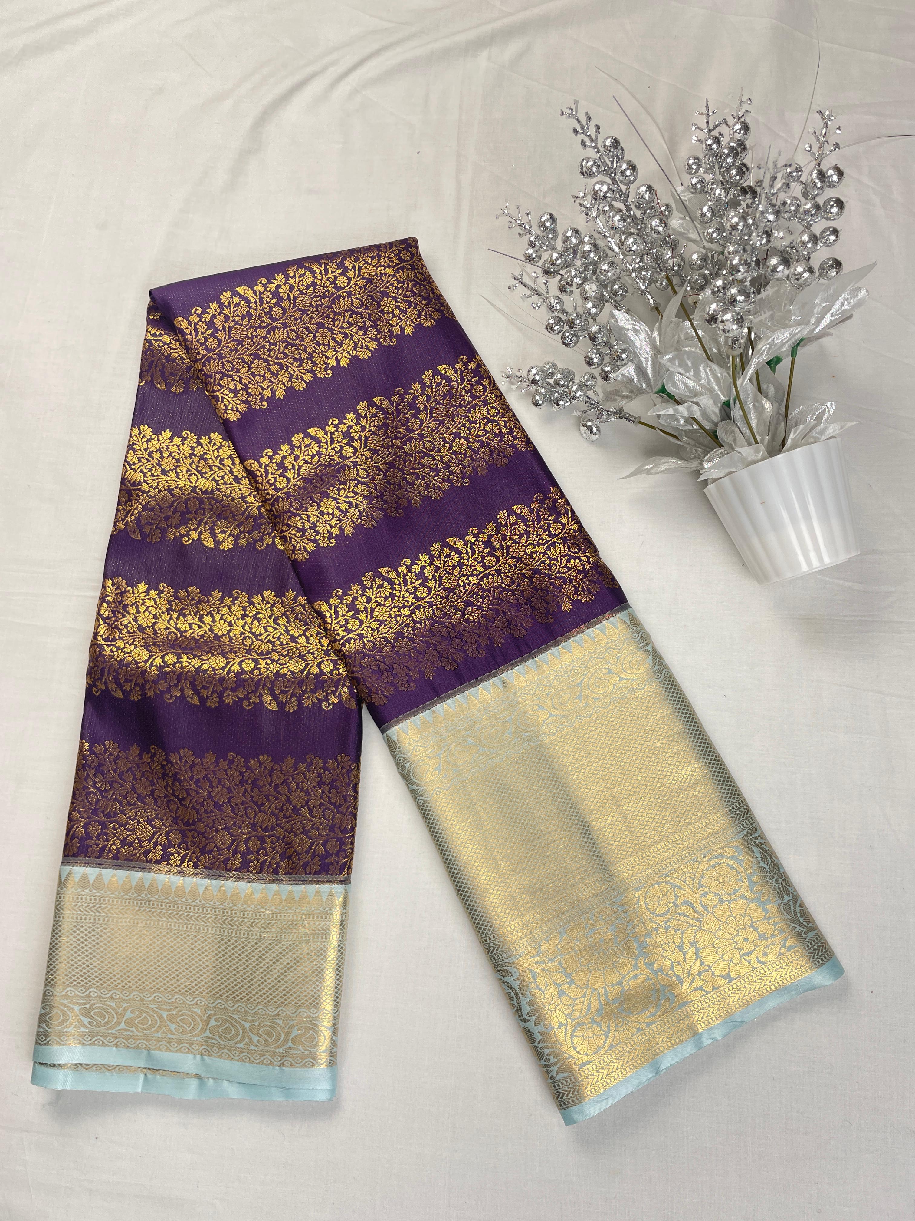 Mini Kanchi Pattu Bridal Tissue Sarees