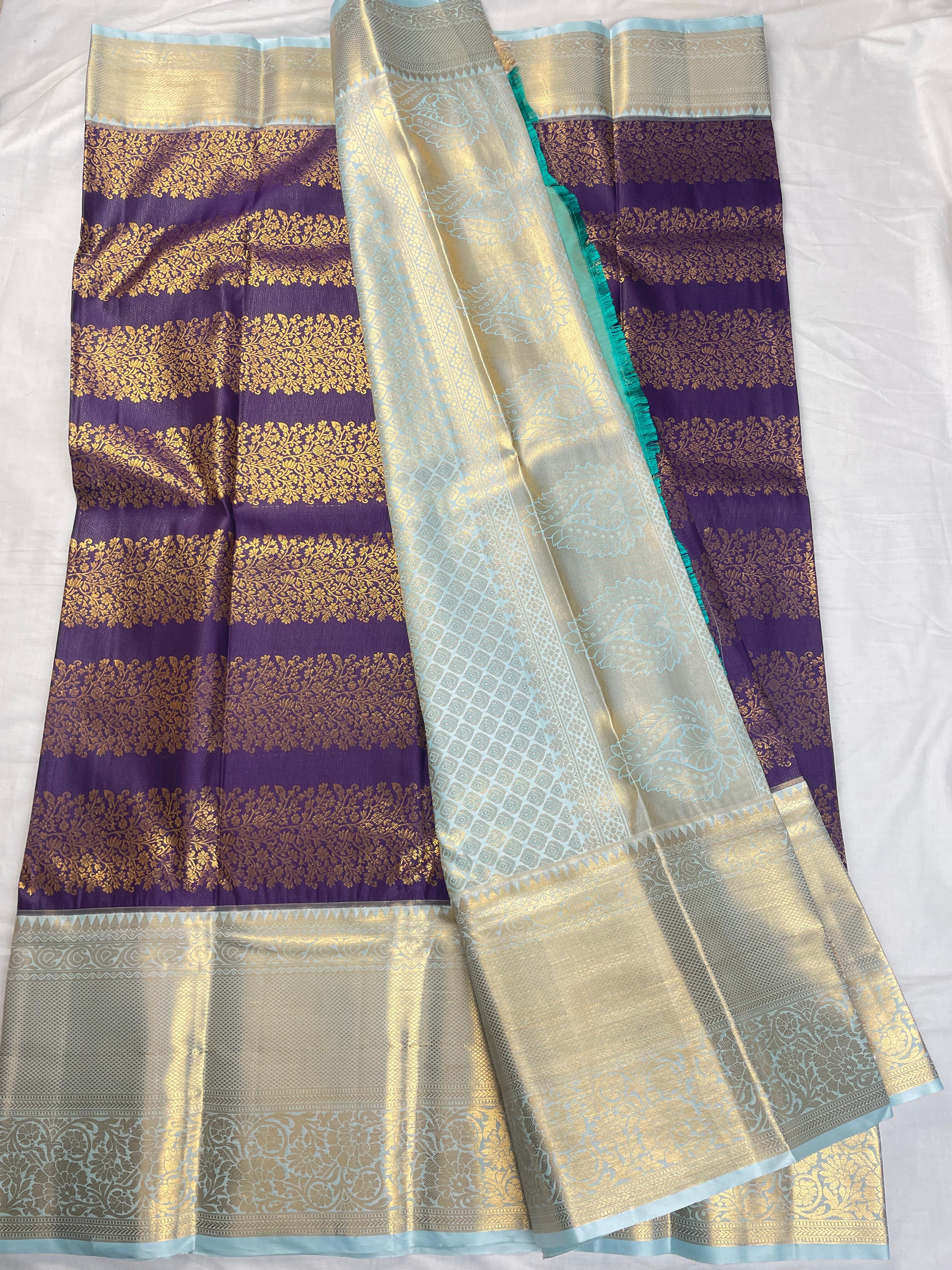 Mini Kanchi Pattu Bridal Tissue Sarees