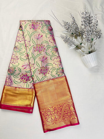 Mini Kanchi Pattu Bridal Tissue saree