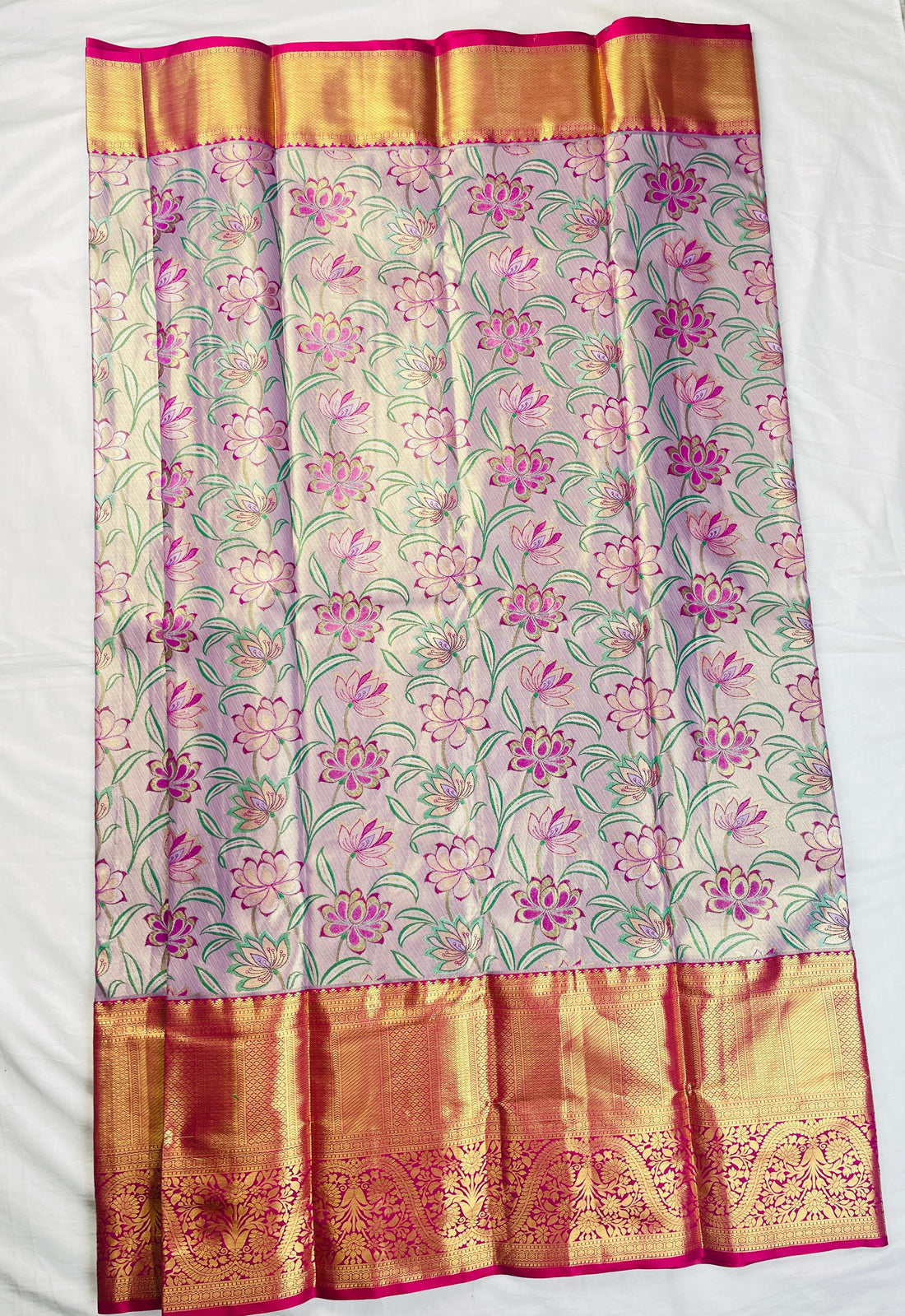Mini Kanchi Pattu Bridal Tissue saree