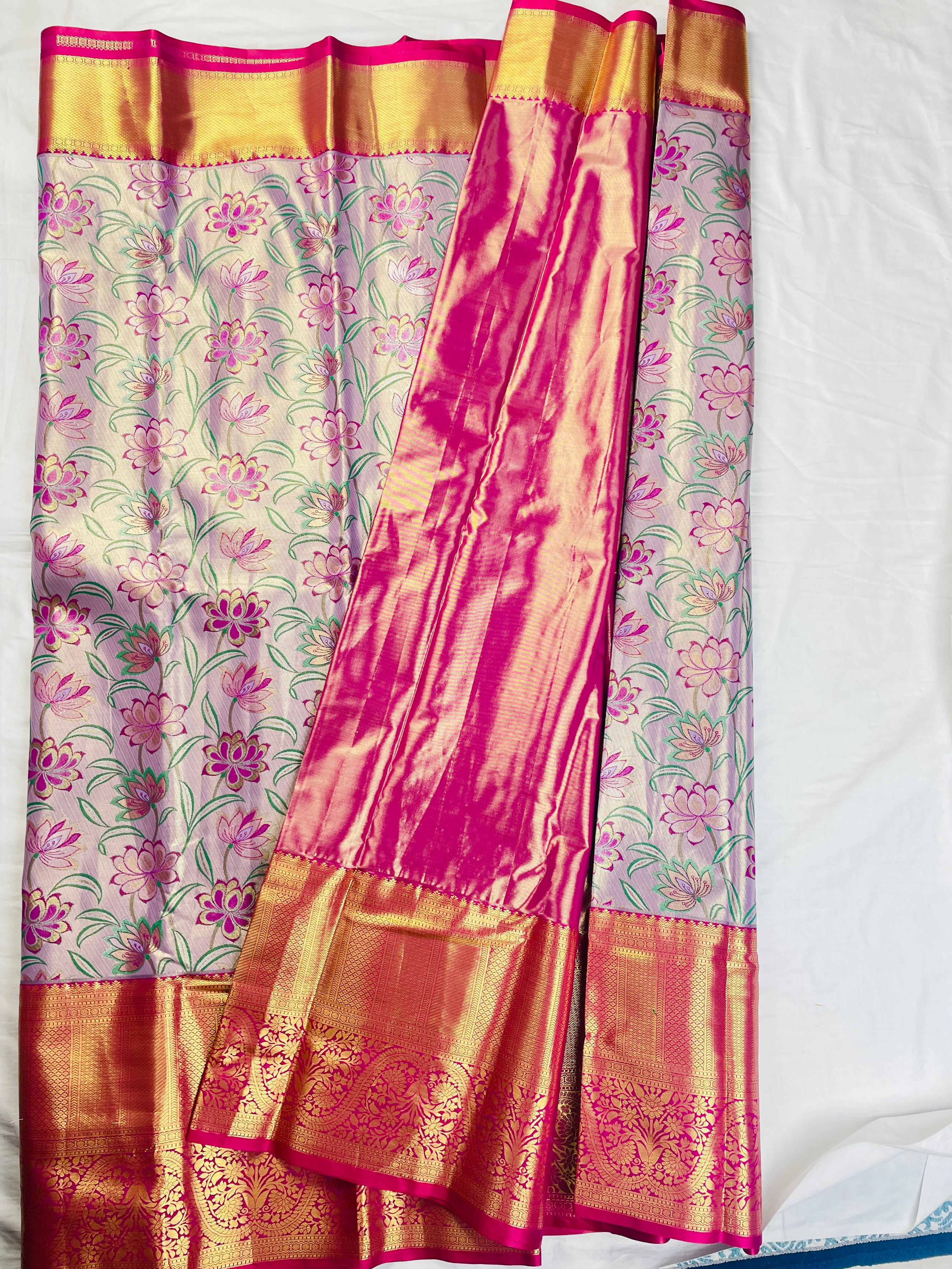 Mini Kanchi Pattu Bridal Tissue saree
