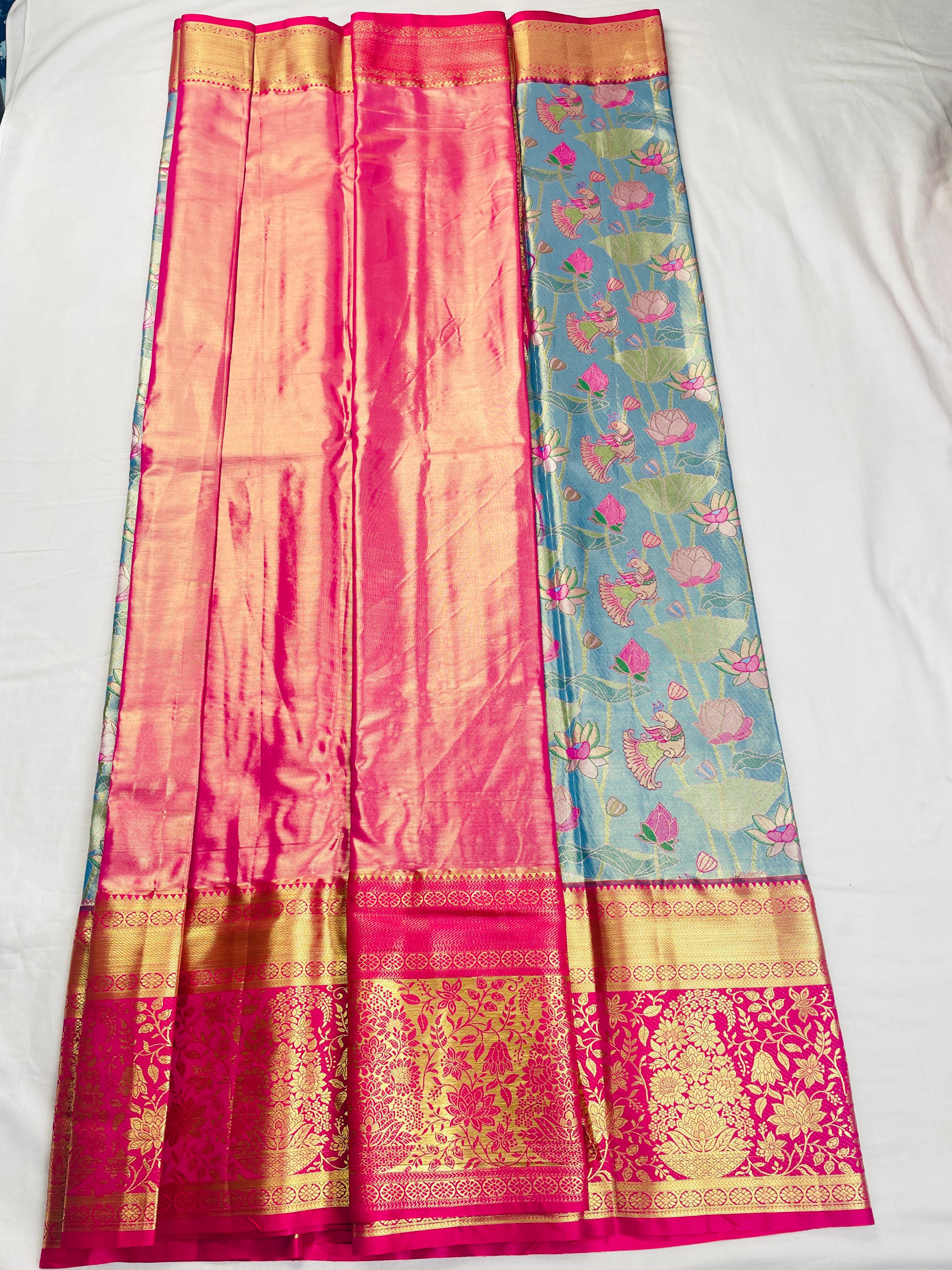 Mini Kanchi Pattu Bridal Tissue Saree