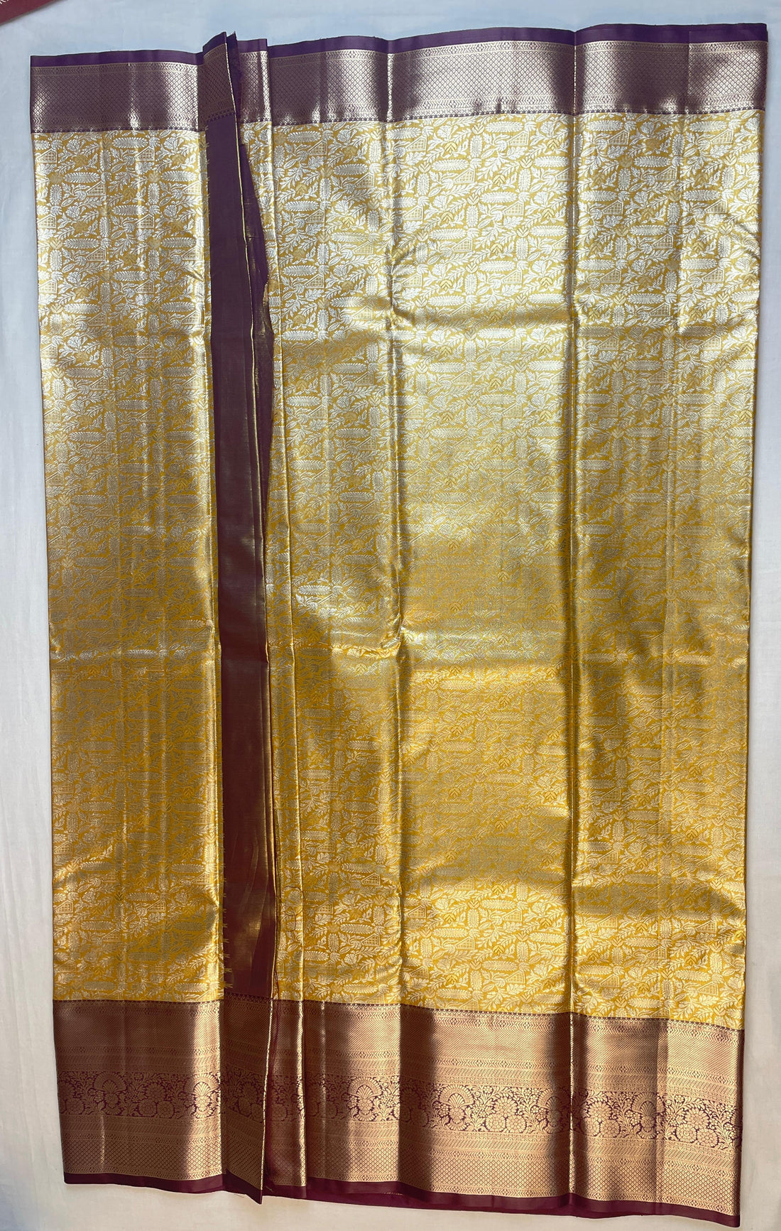 Mini Kanchi  Pattu Bridal  Tissue Sarees