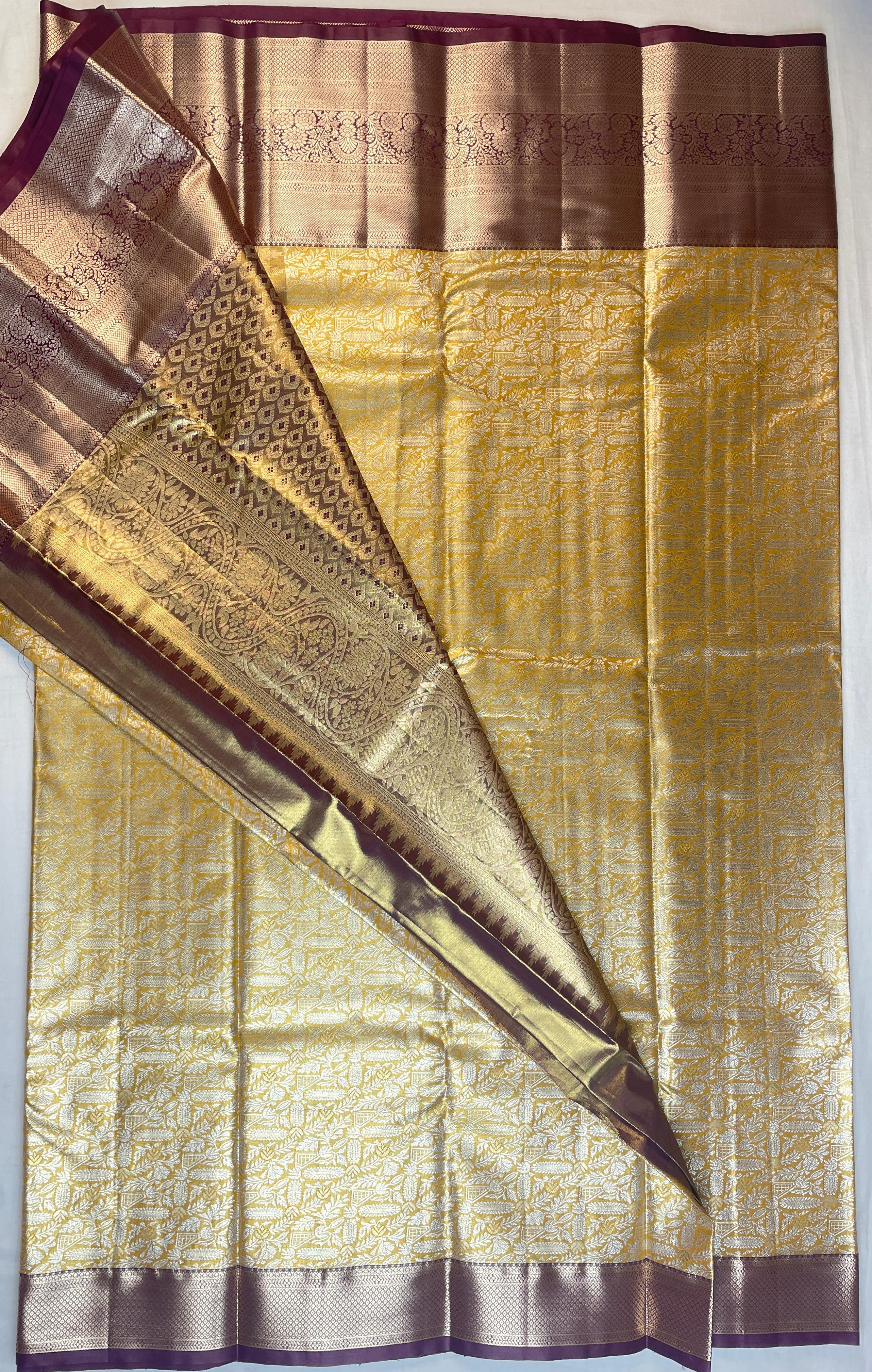 Mini Kanchi Pattu Bridal Tissue Saree