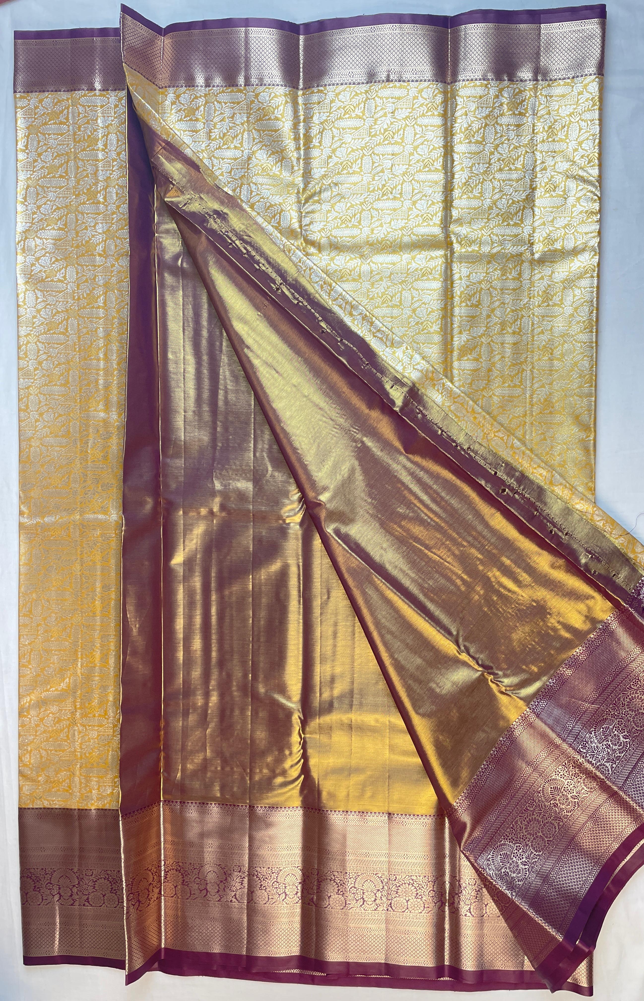 Mini Kanchi Pattu Bridal Tissue Saree