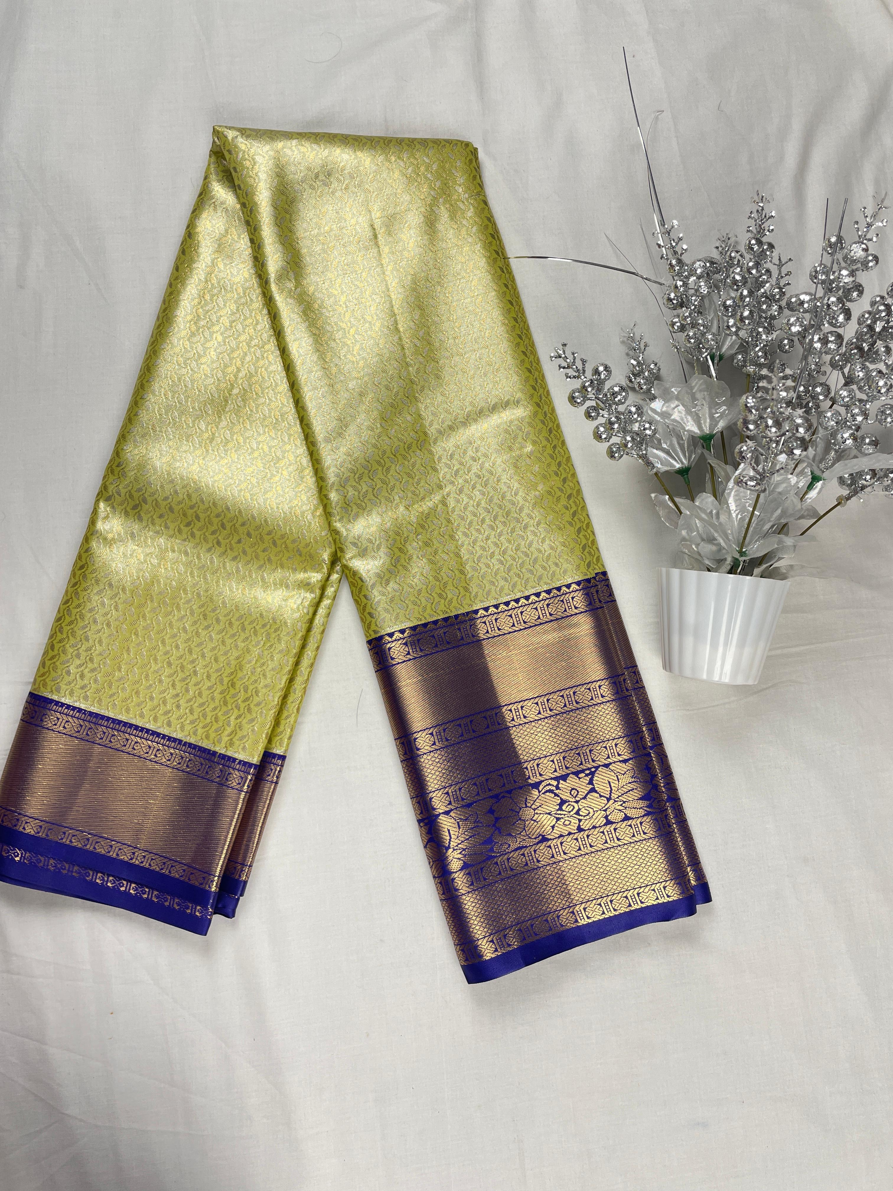 Mini Kanchi  Pattu Bridal  Tissue Sarees