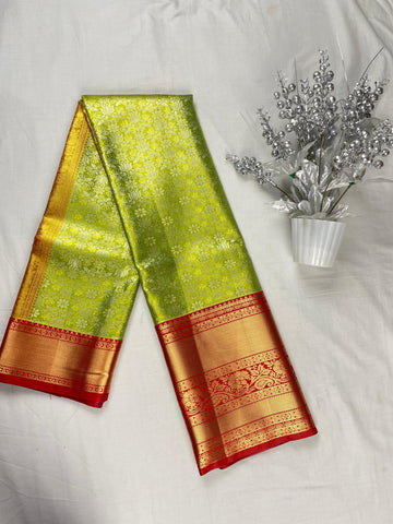Mini Kanchi  Pattu Bridal  Tissue Sarees