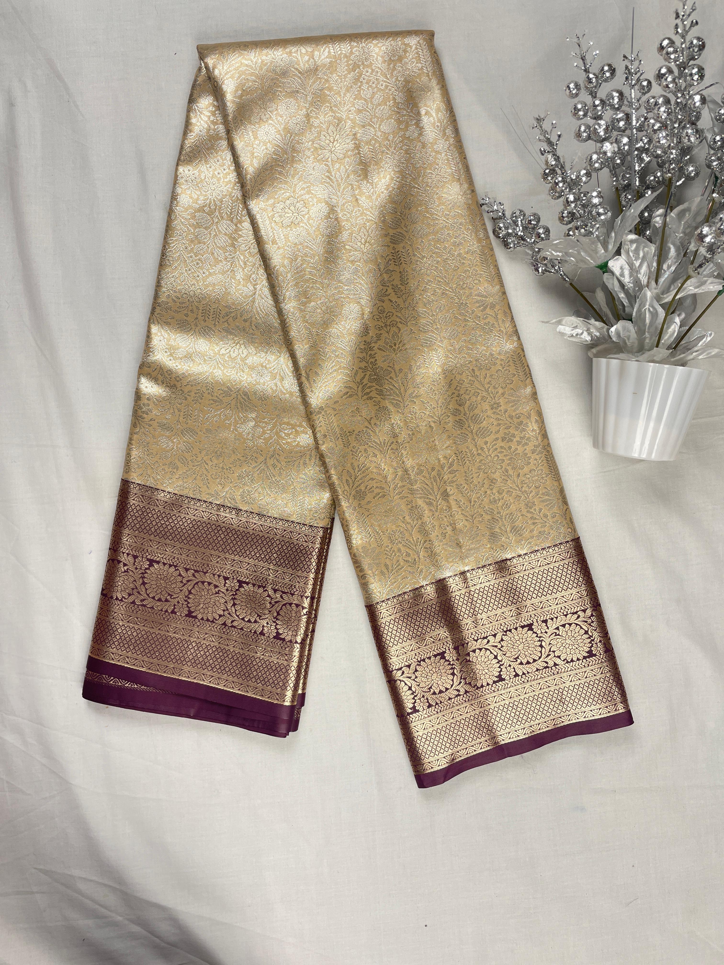 Mini Kanchi  Pattu Bridal  Tissue Sarees