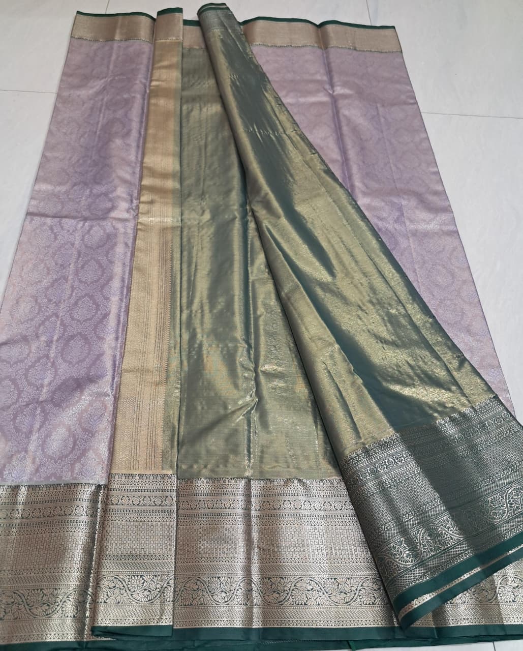 Mini Kanchi  Pattu Bridal  Tissue Sarees
