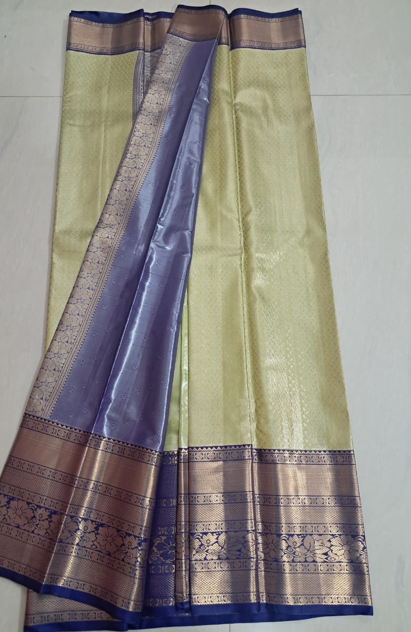 Mini Kanchi  Pattu Bridal  Tissue Sarees