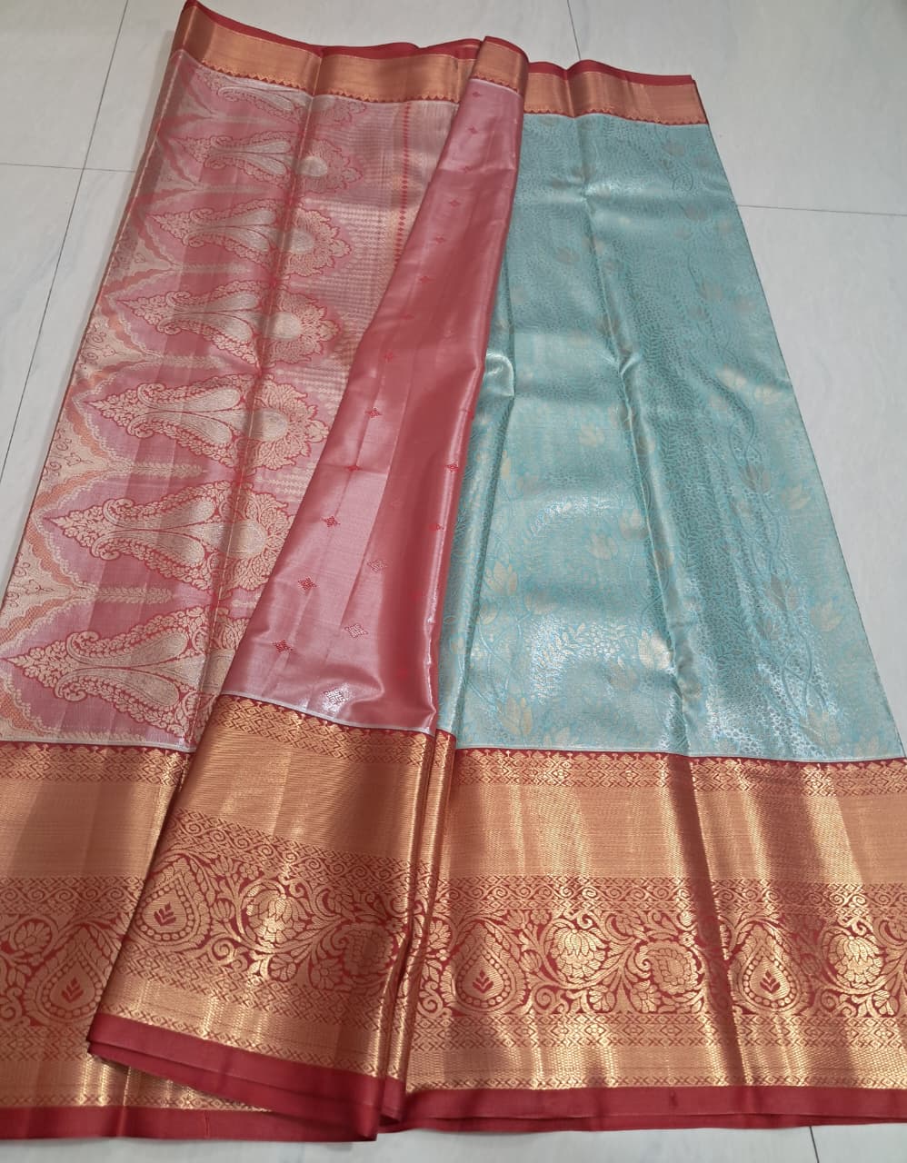 Mini Kanchi  Pattu Bridal  Tissue Sarees