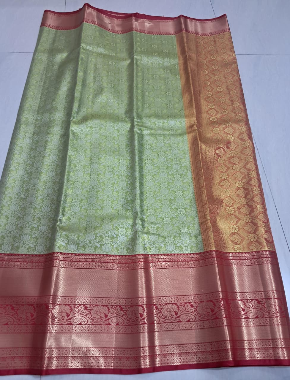 Mini Kanchi  Pattu Bridal  Tissue Sarees