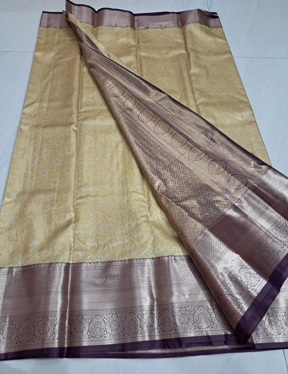 Mini Kanchi  Pattu Bridal  Tissue Sarees