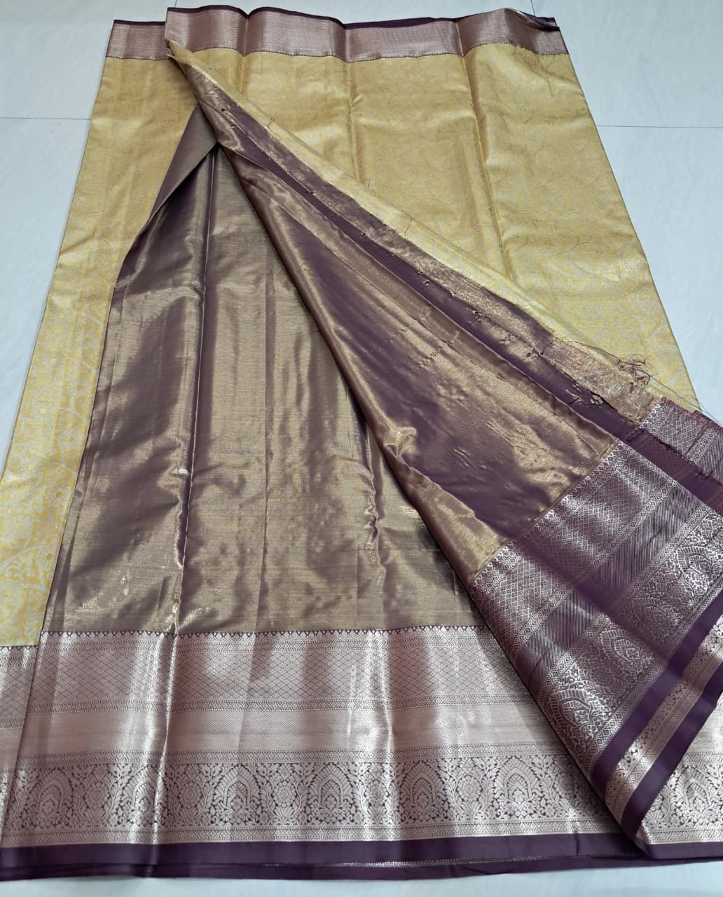 Mini Kanchi  Pattu Bridal  Tissue Sarees