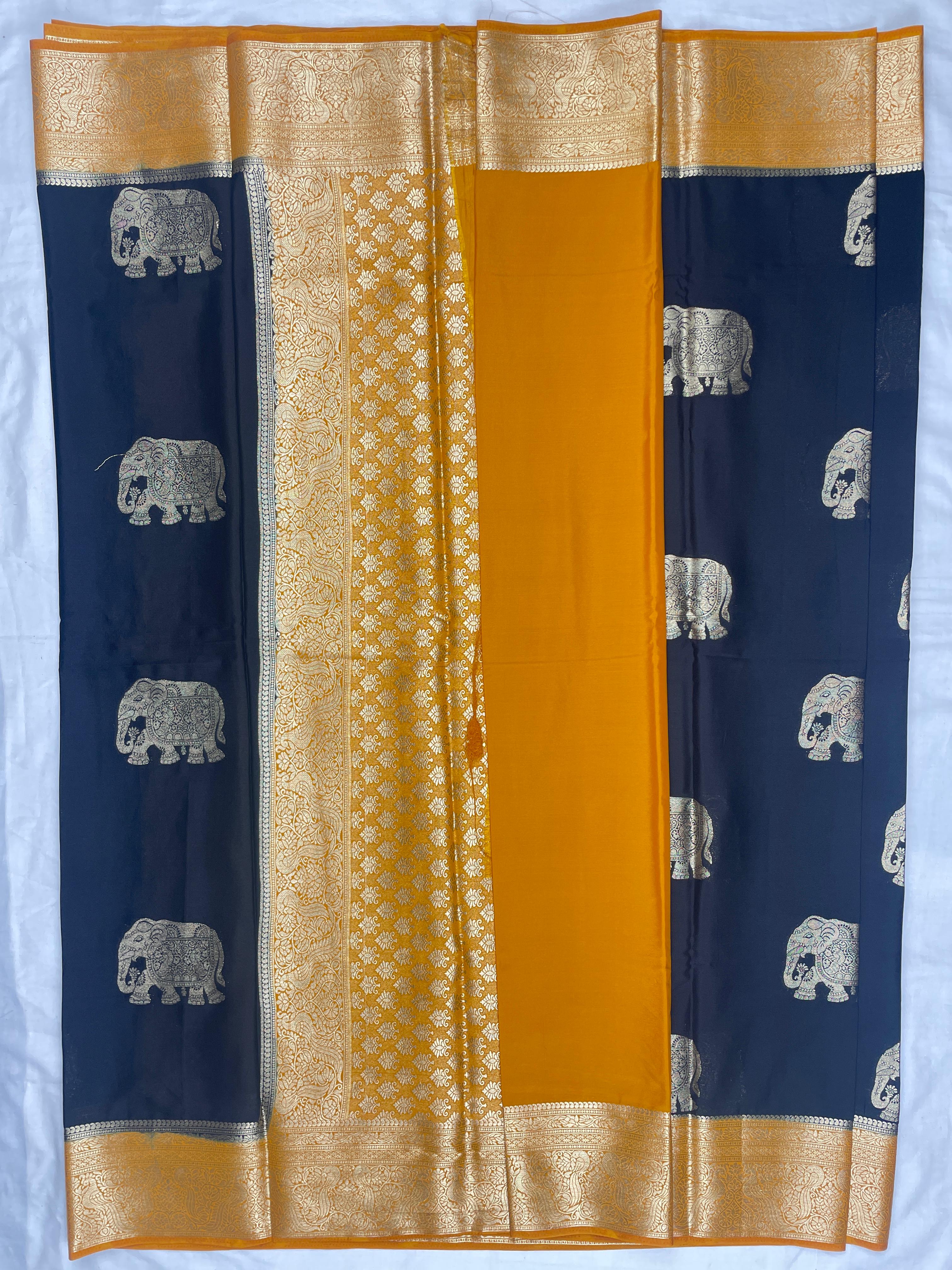 Mysore Crep Party Wear Sarees