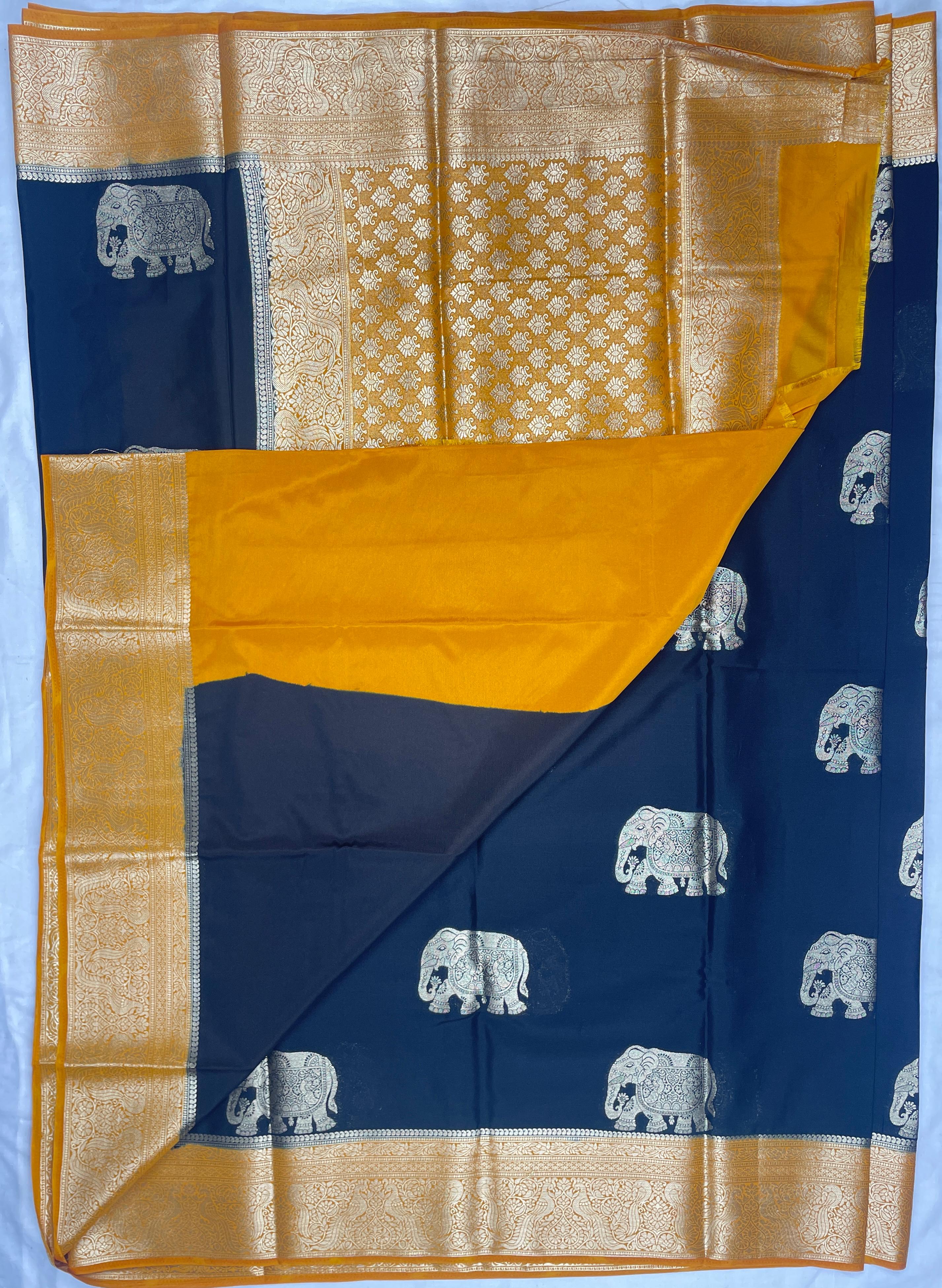 Mysore Crep Party Wear Sarees